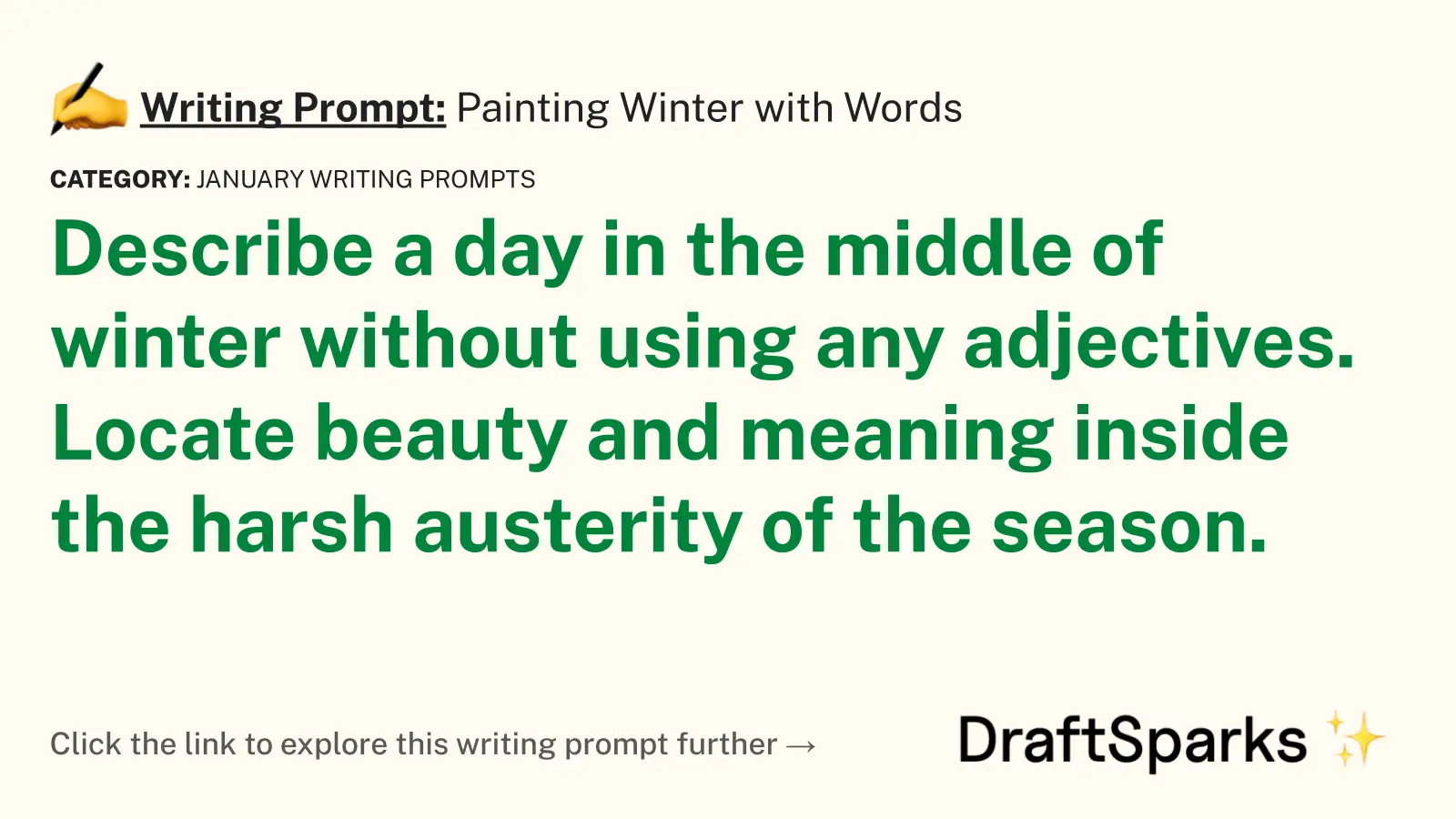 Painting Winter with Words