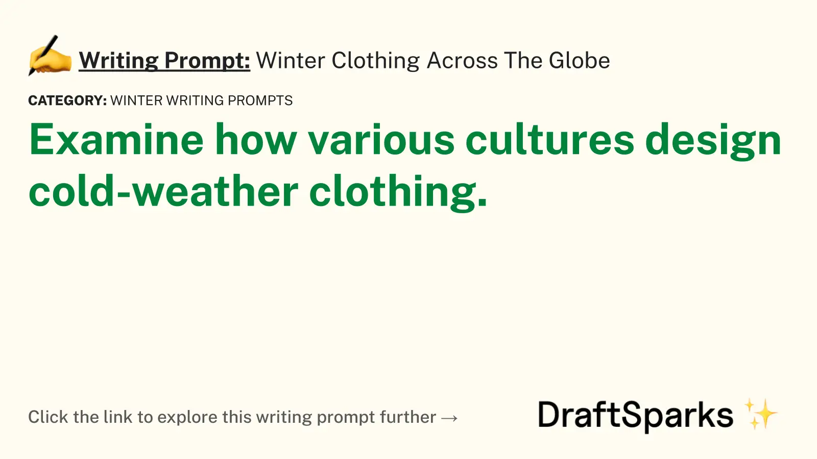 Winter Clothing Across The Globe