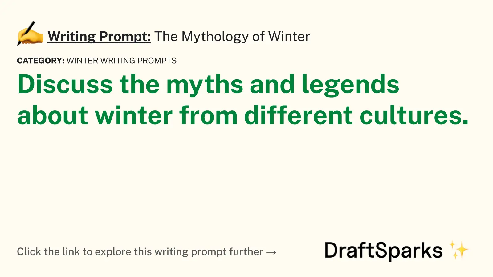 The Mythology of Winter