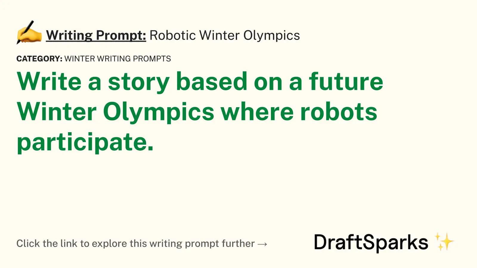 Robotic Winter Olympics