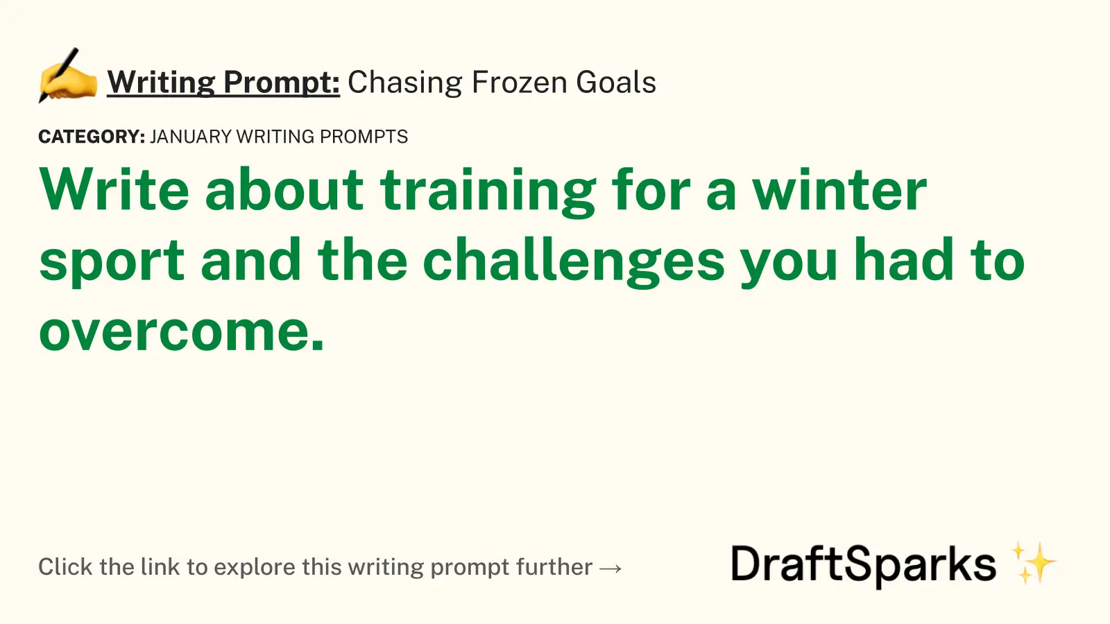 Chasing Frozen Goals