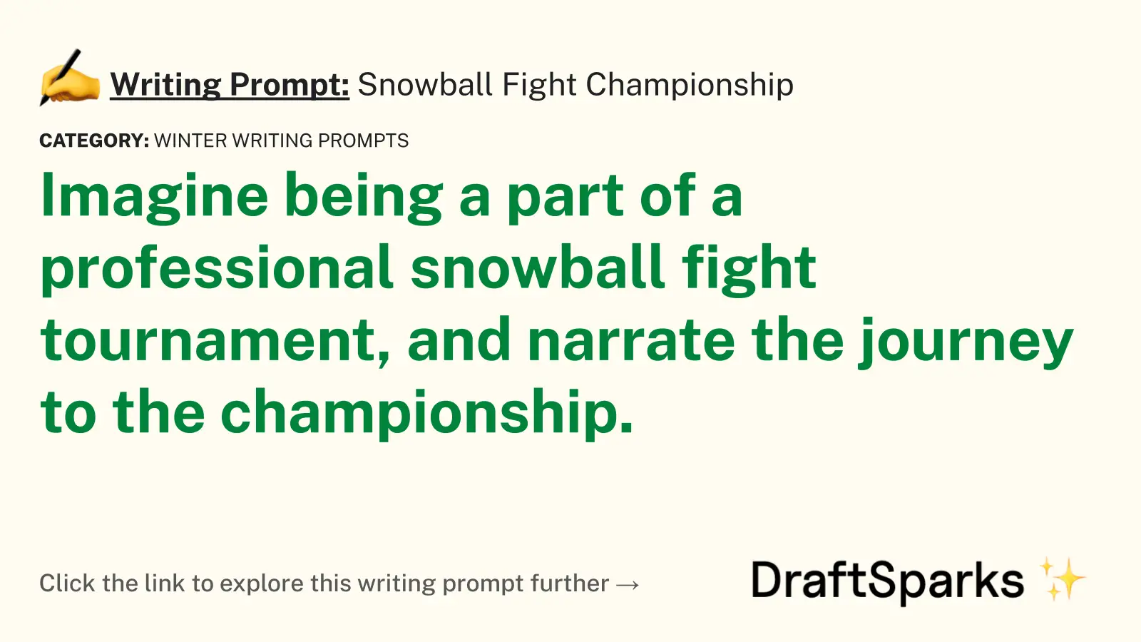 Snowball Fight Championship