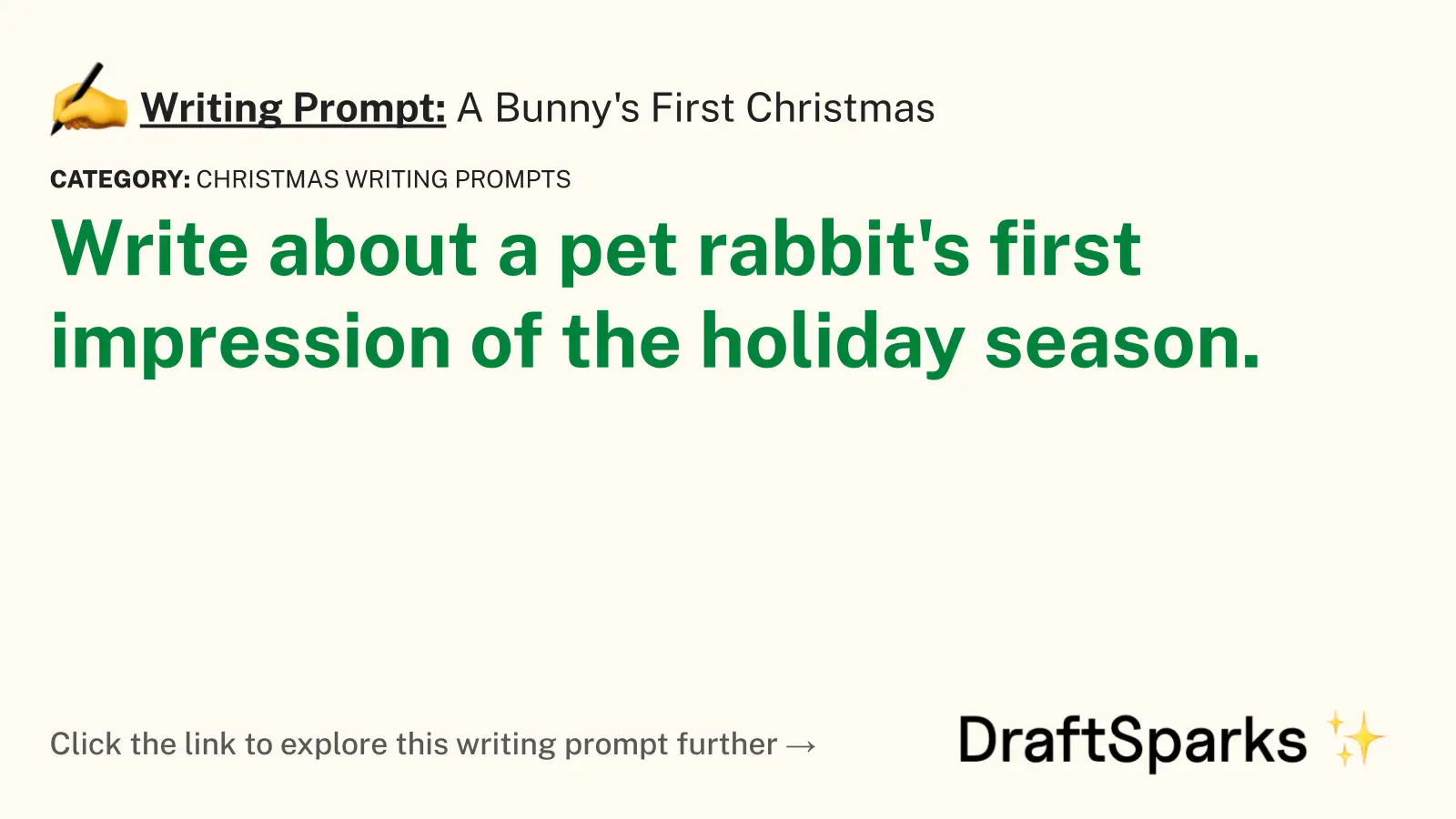 A Bunny’s First Christmas