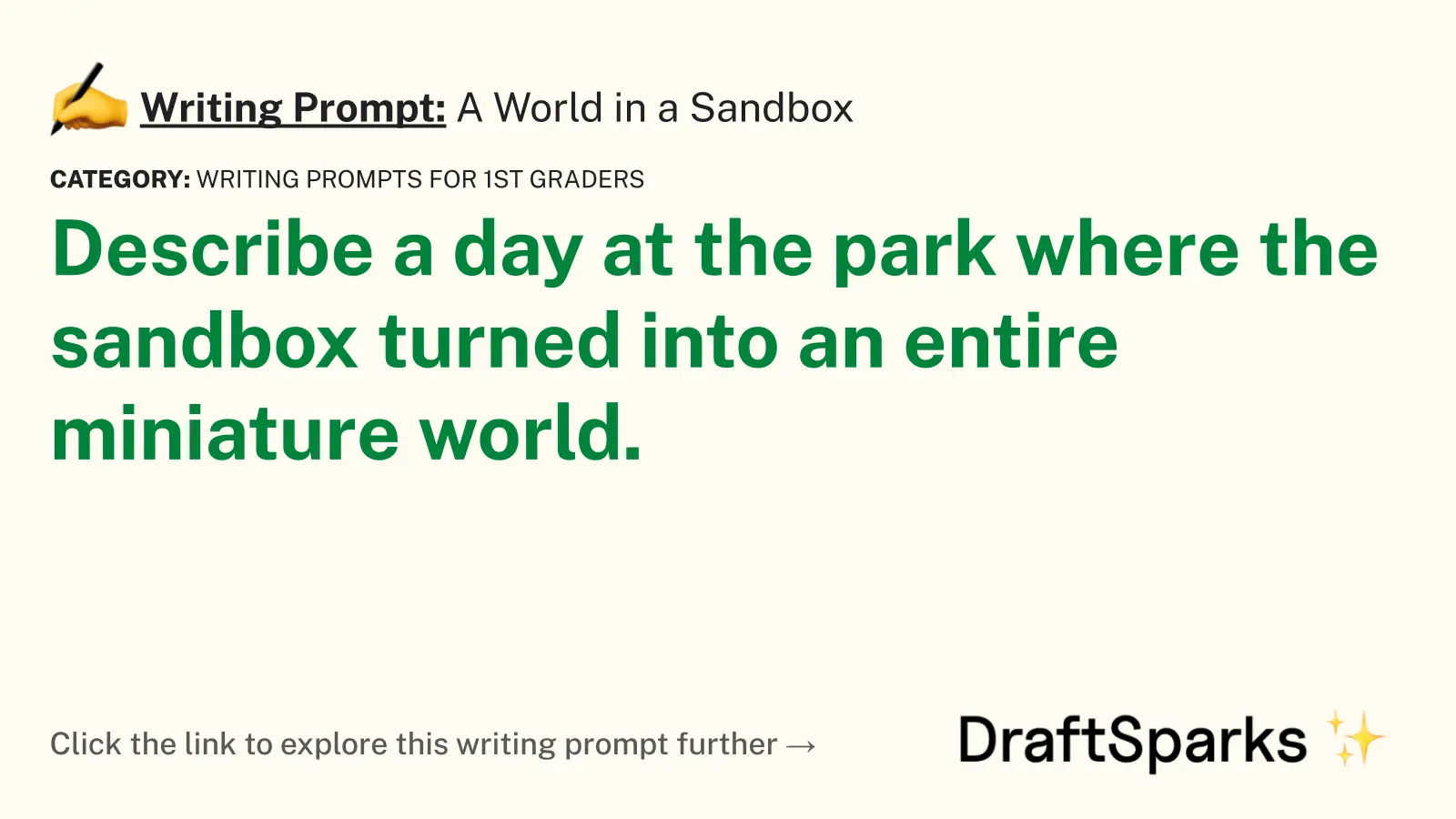 A World in a Sandbox