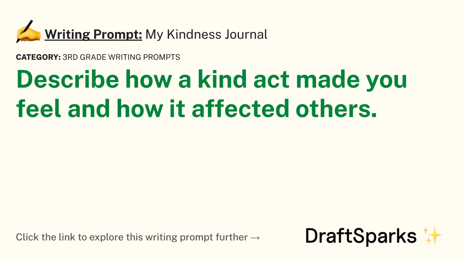 My Kindness Journal