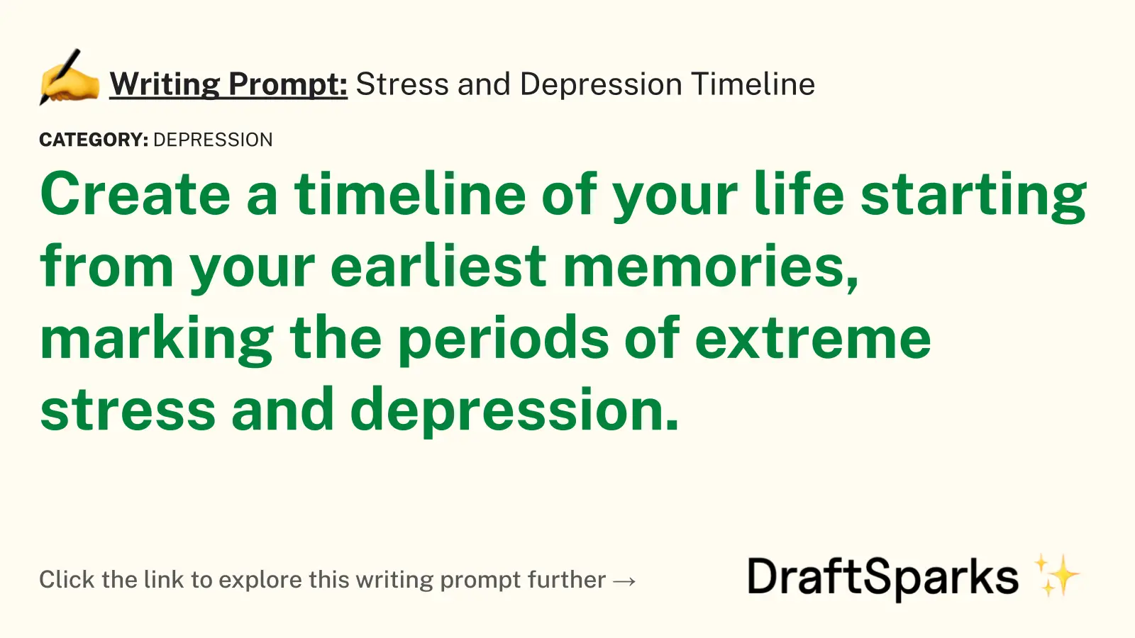 Stress and Depression Timeline