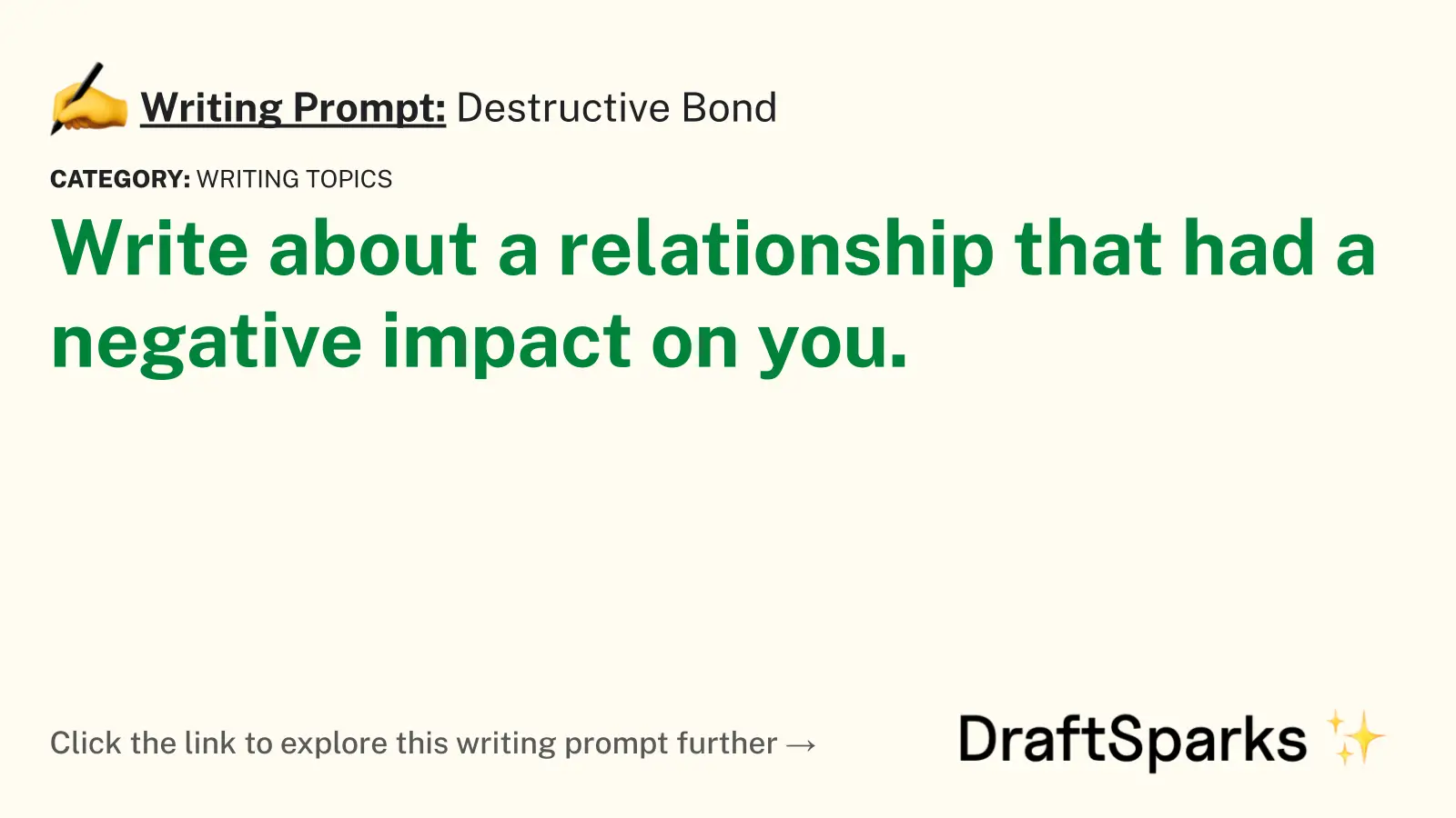 Destructive Bond