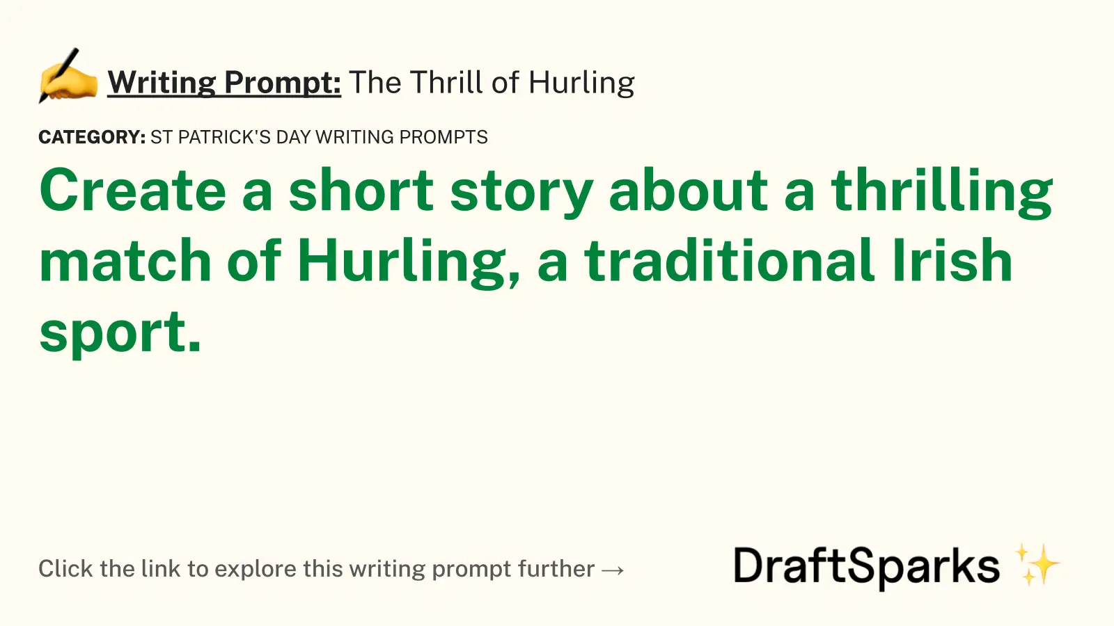 The Thrill of Hurling