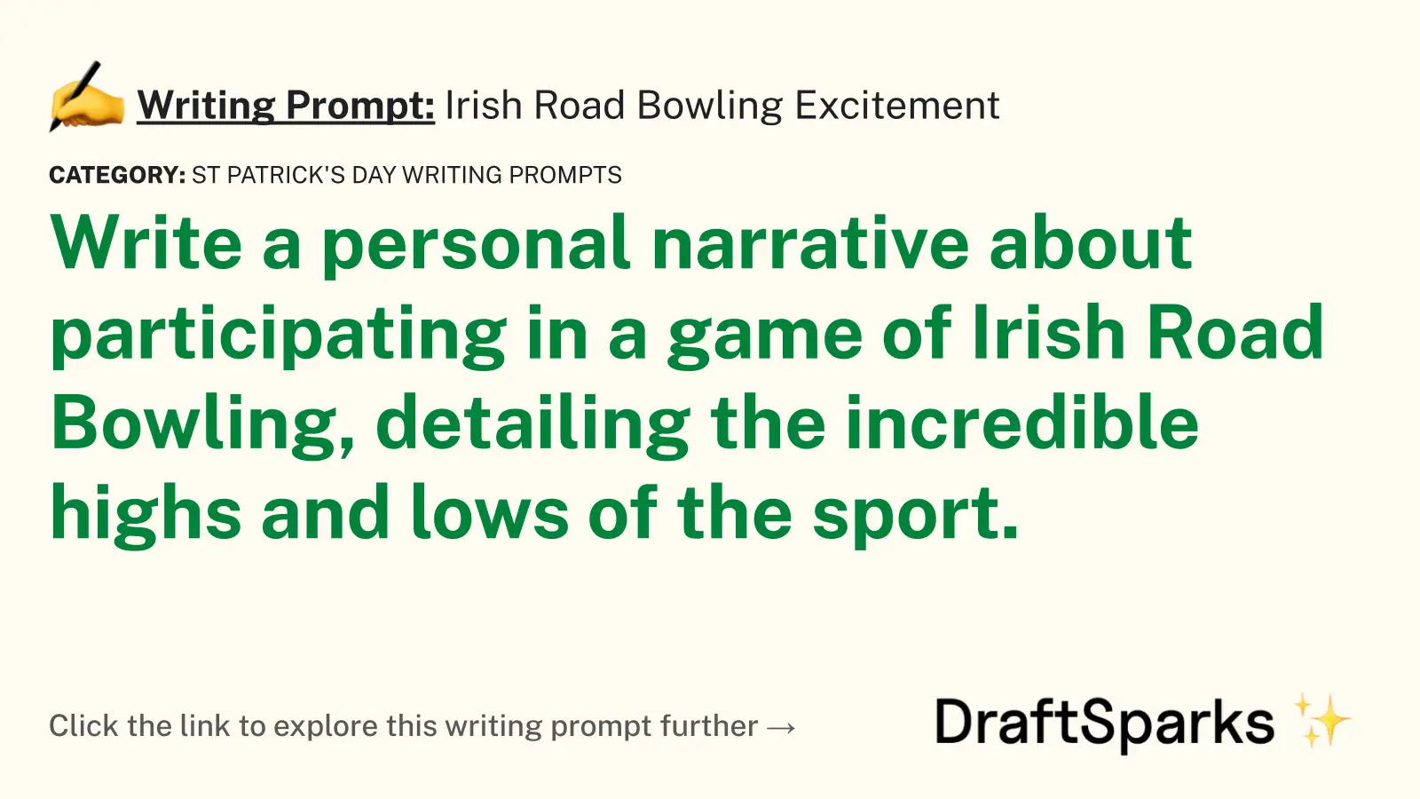 Irish Road Bowling Excitement