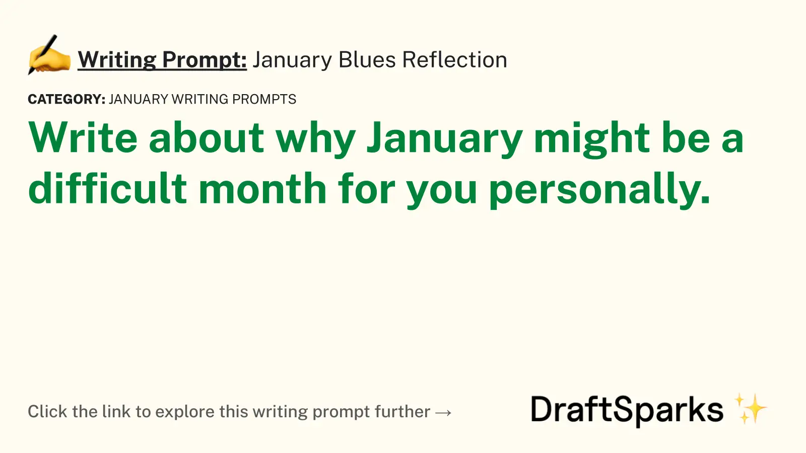 January Blues Reflection