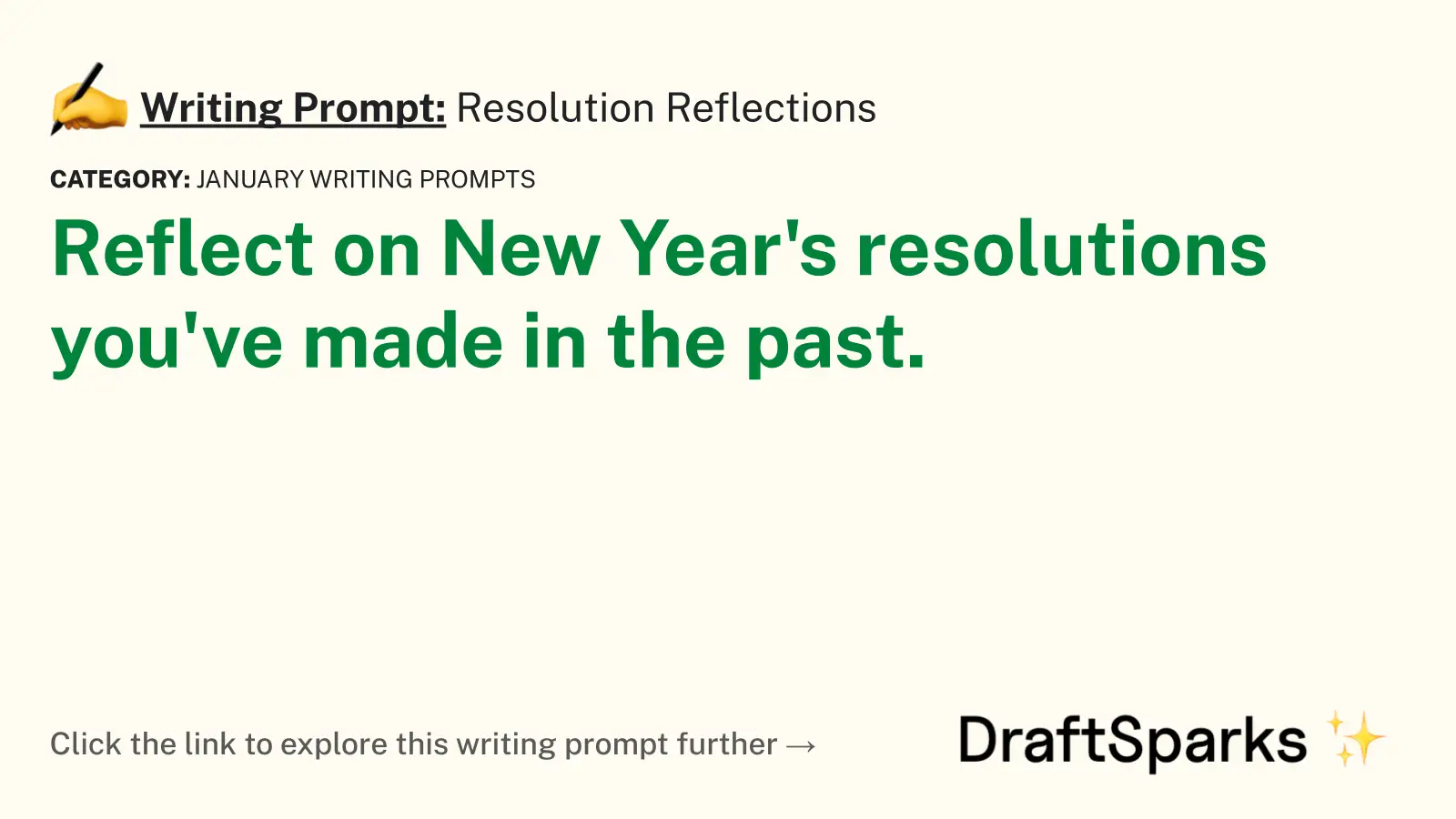 Resolution Reflections