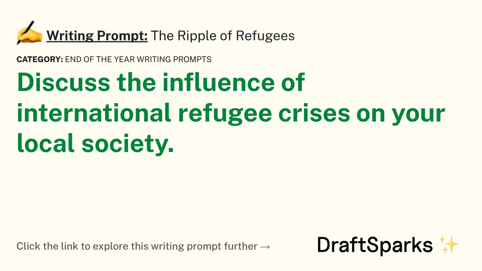 The Ripple of Refugees