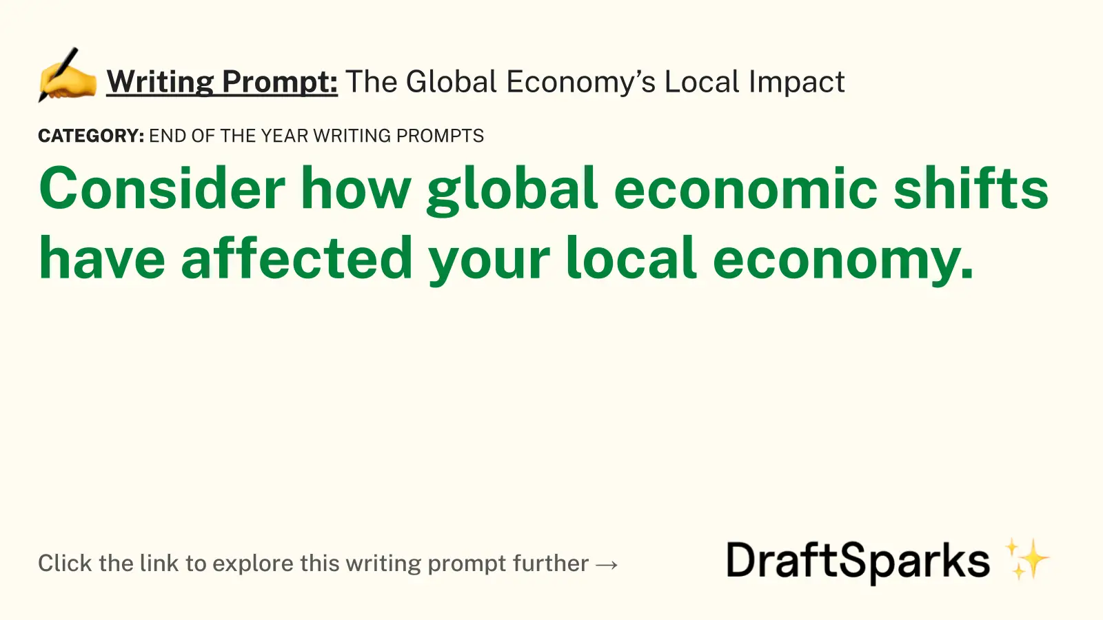 The Global Economy’s Local Impact