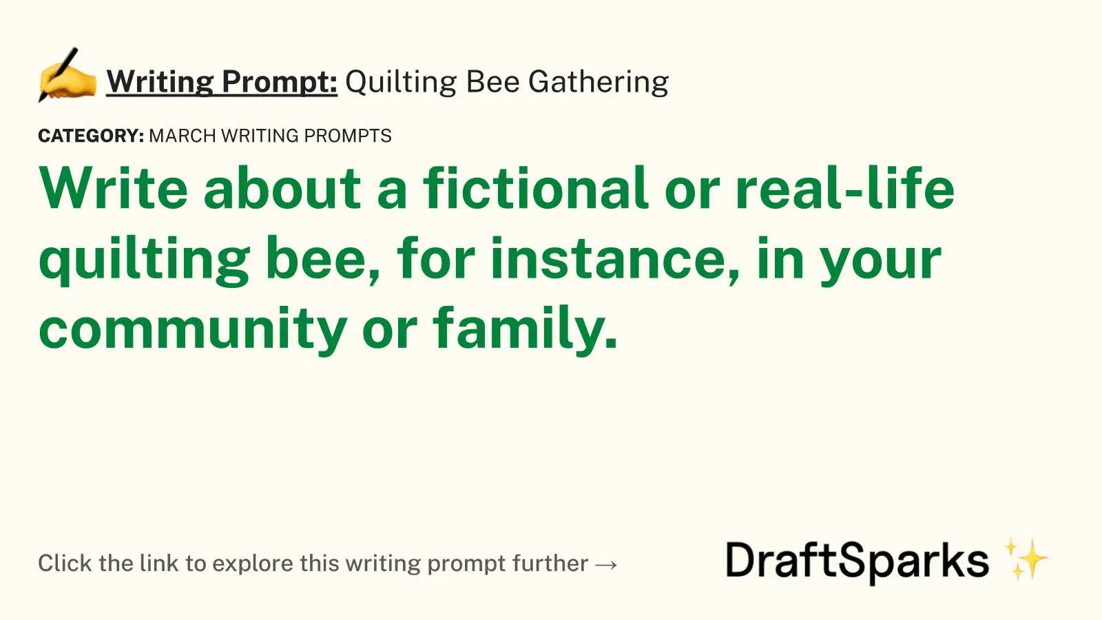 Quilting Bee Gathering