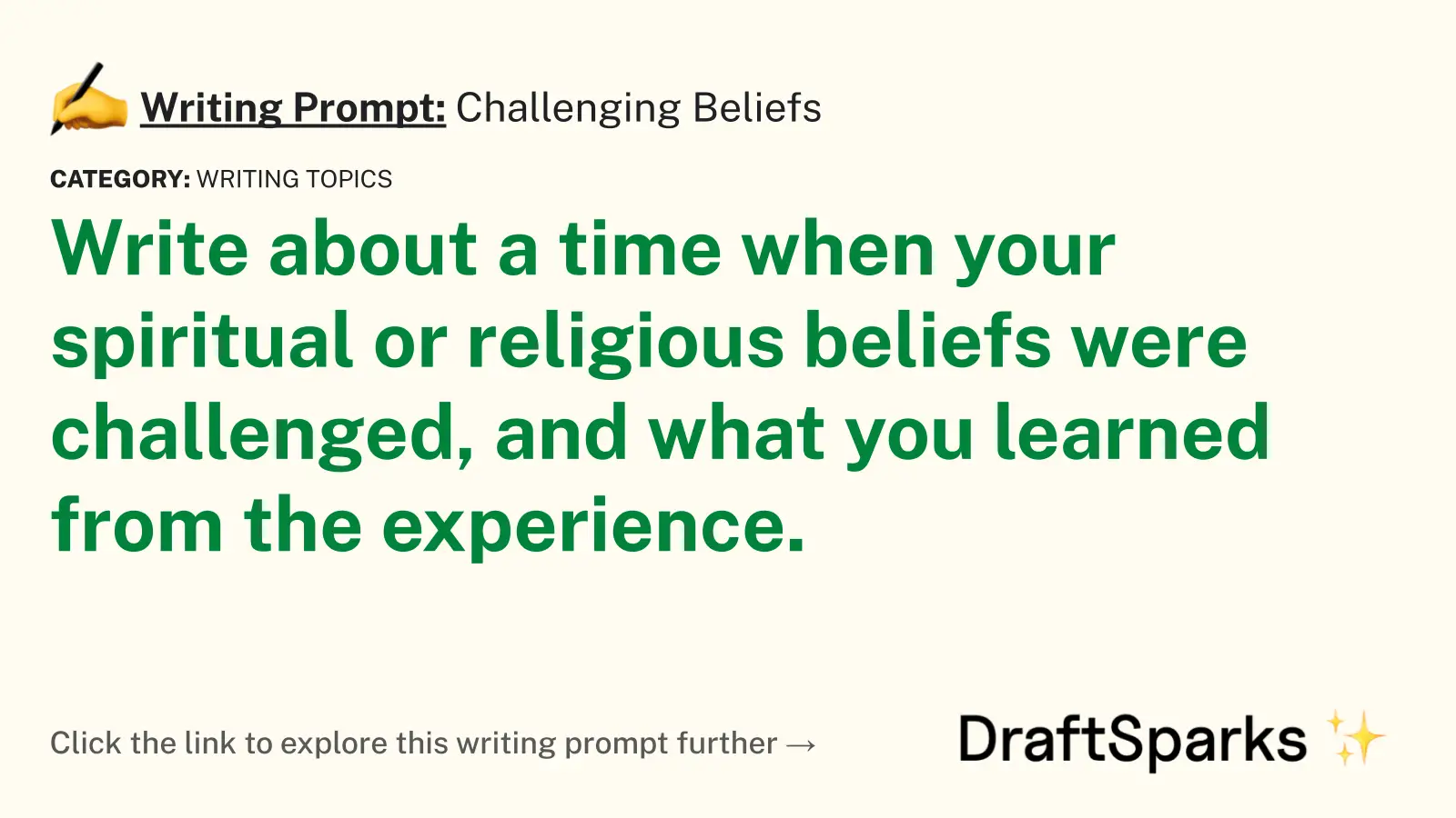Challenging Beliefs
