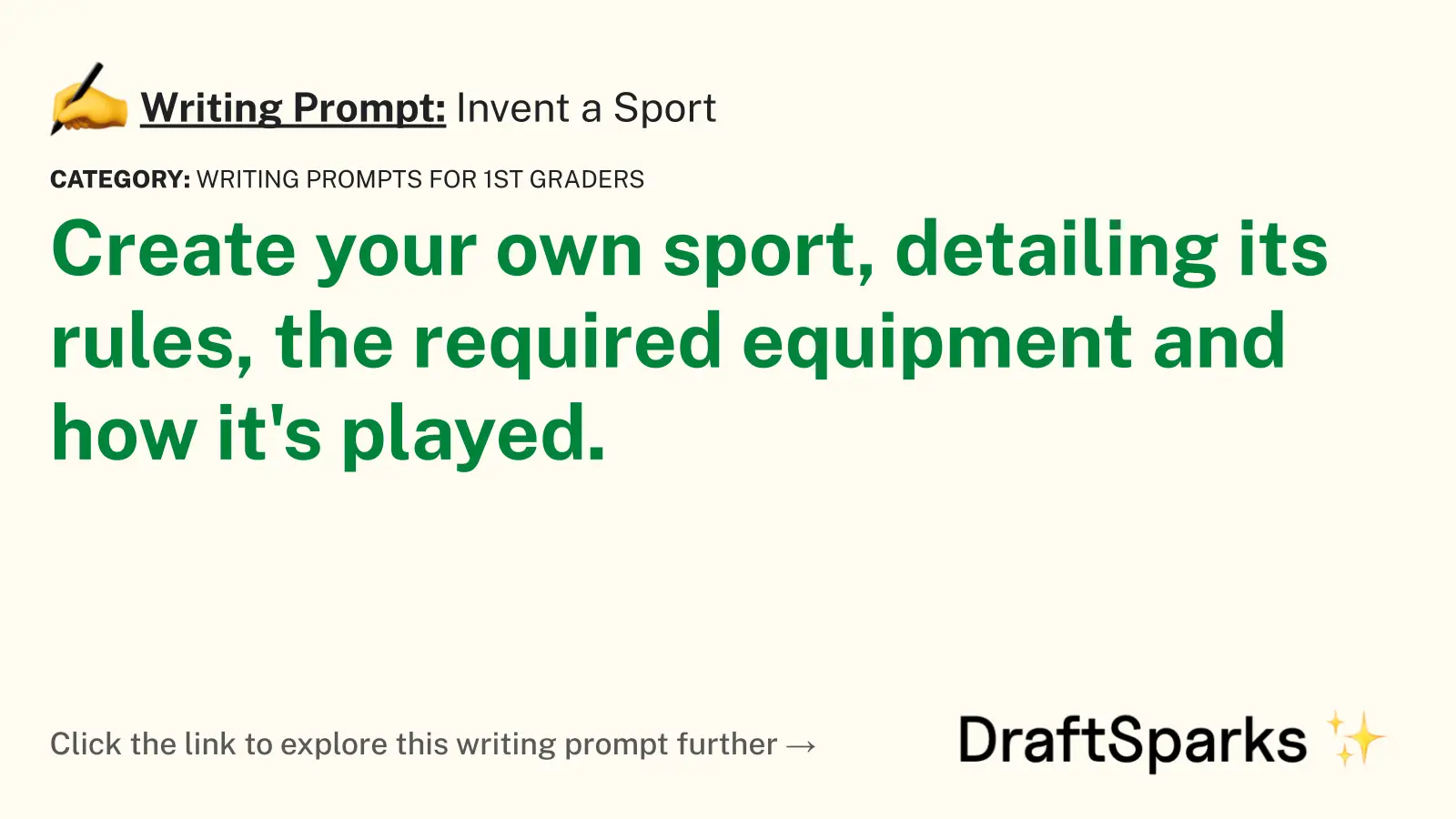 Invent a Sport