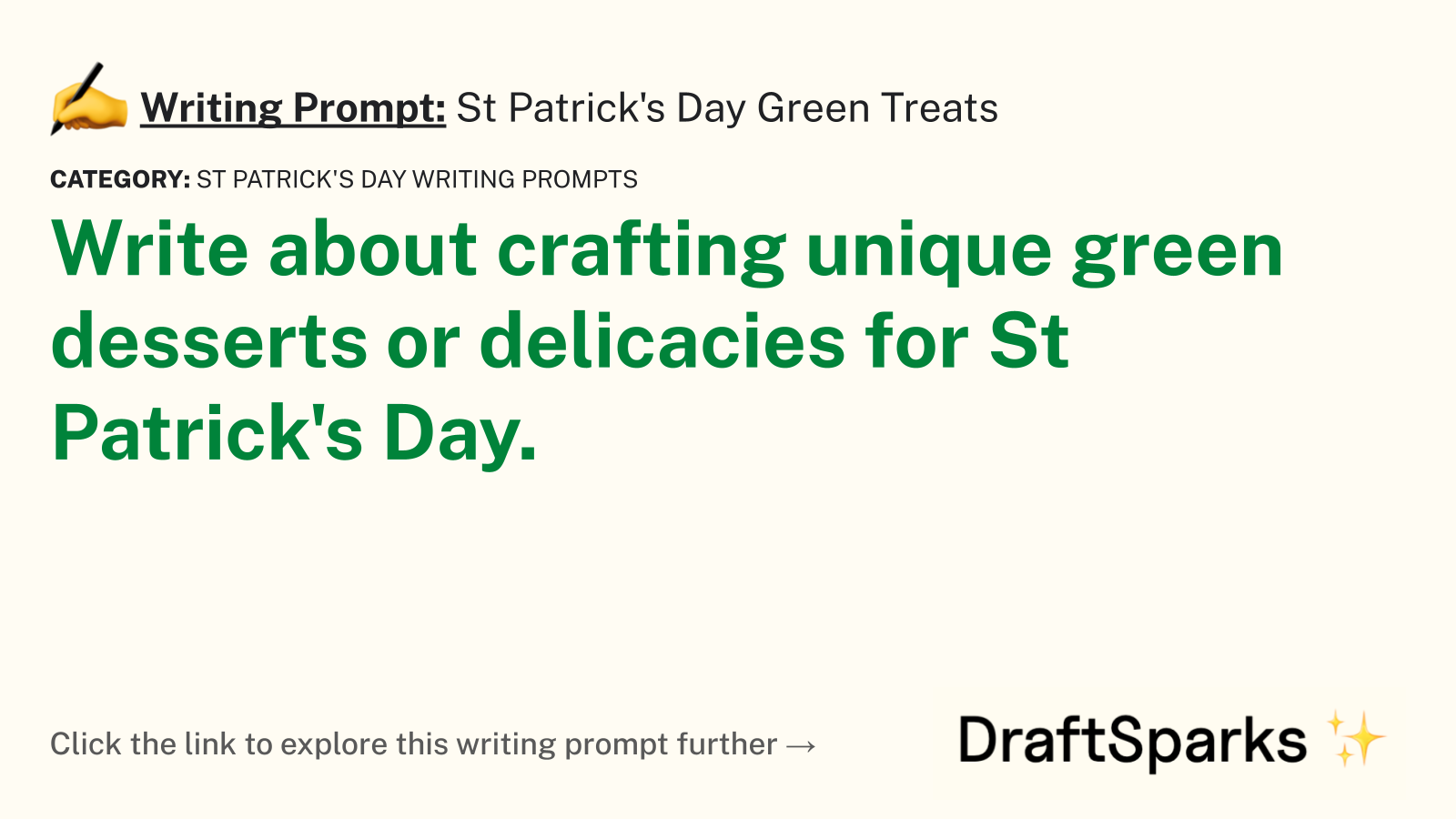 St Patrick’s Day Green Treats