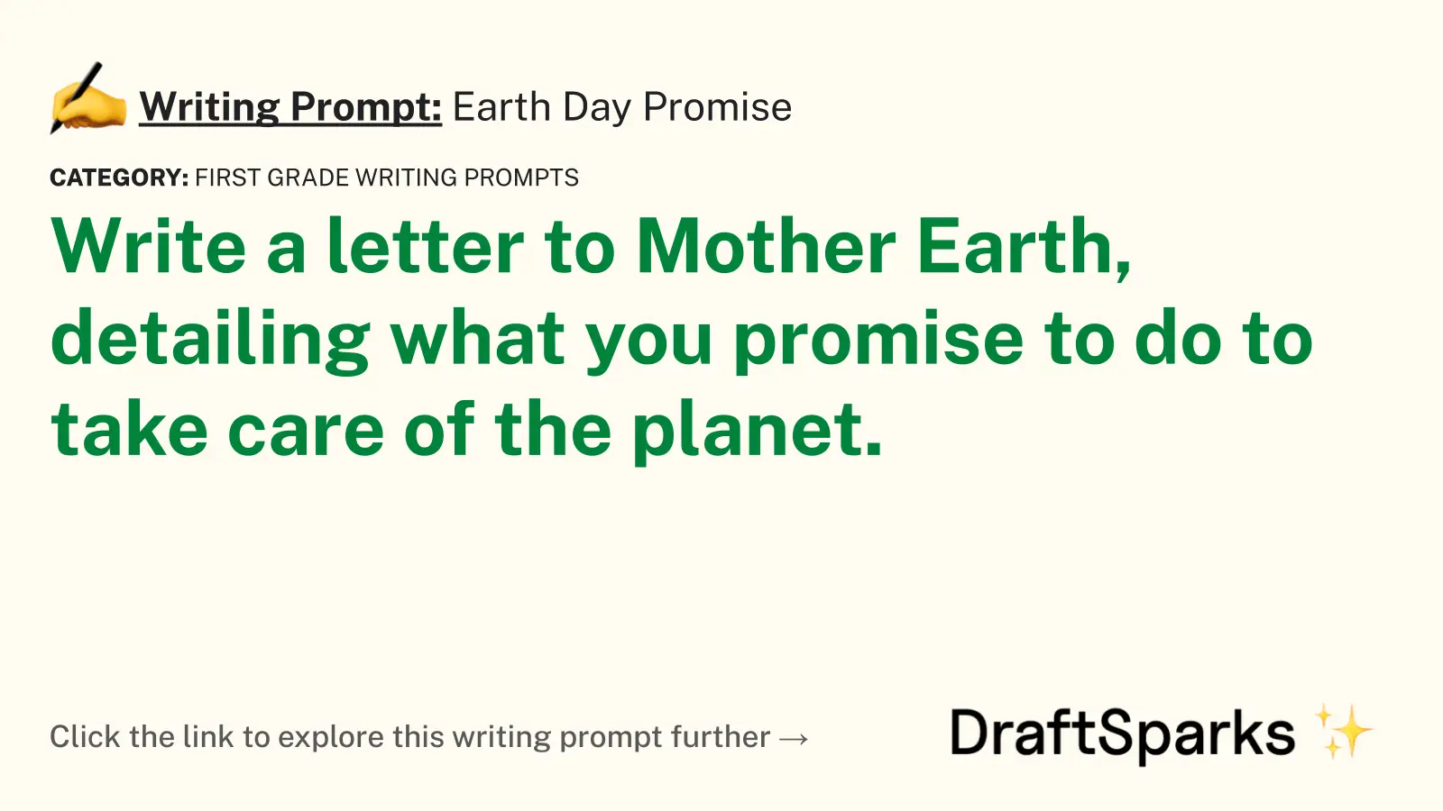 Earth Day Promise