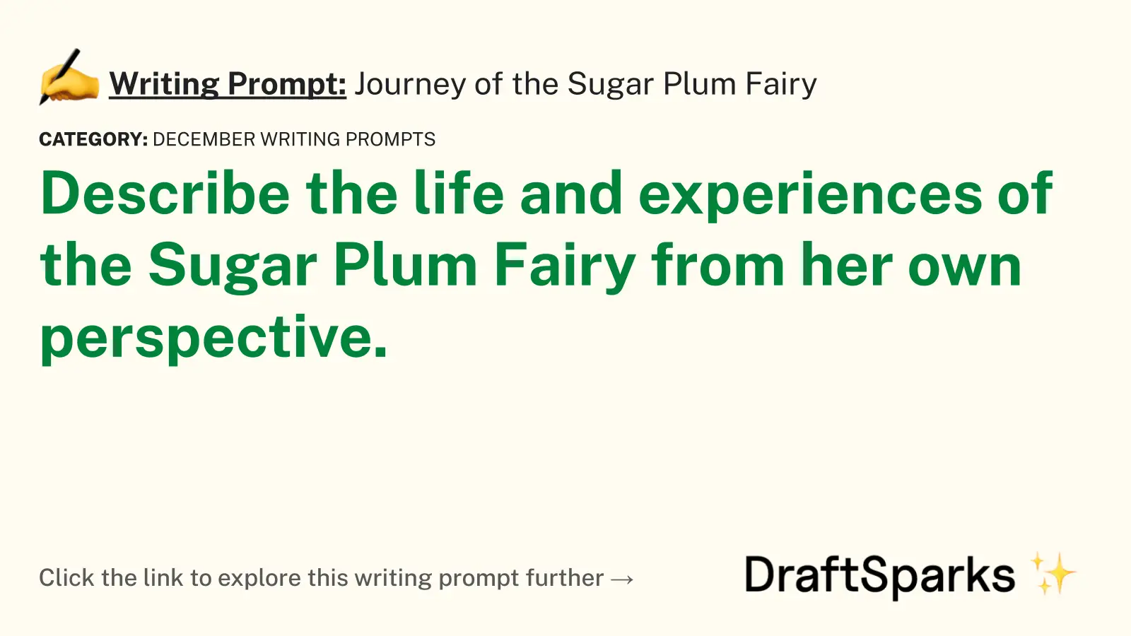 Journey of the Sugar Plum Fairy