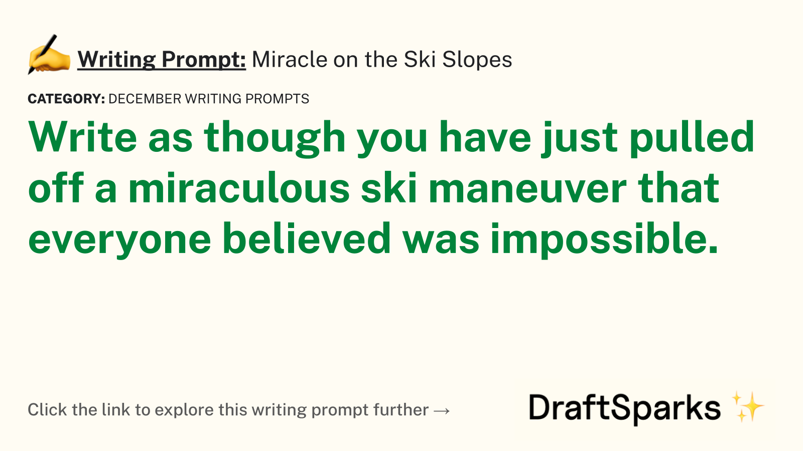 Miracle on the Ski Slopes