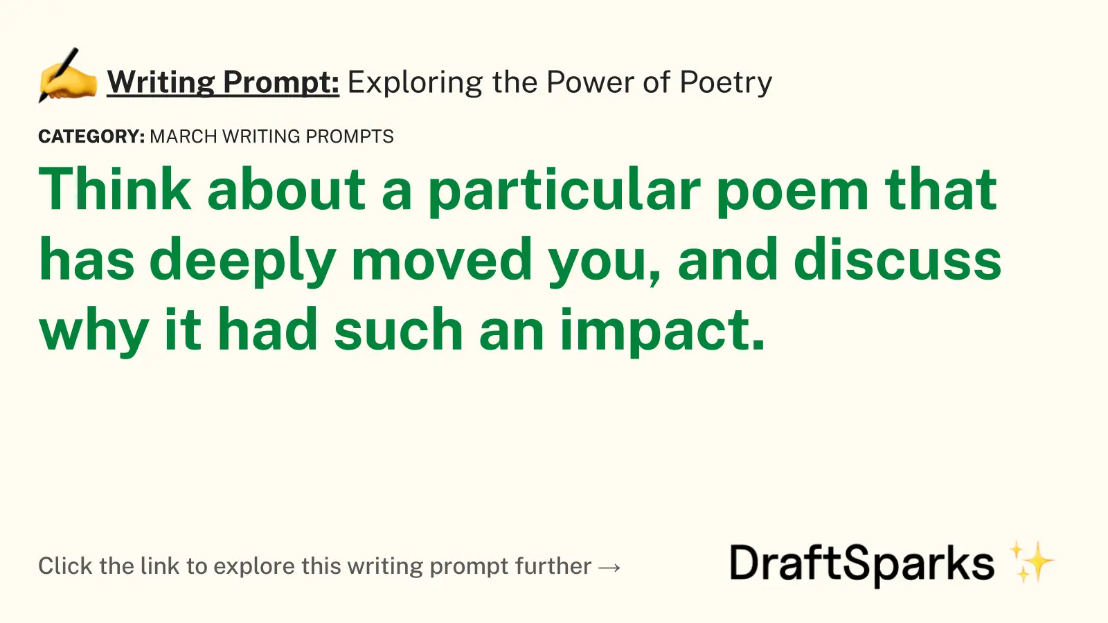 Exploring the Power of Poetry