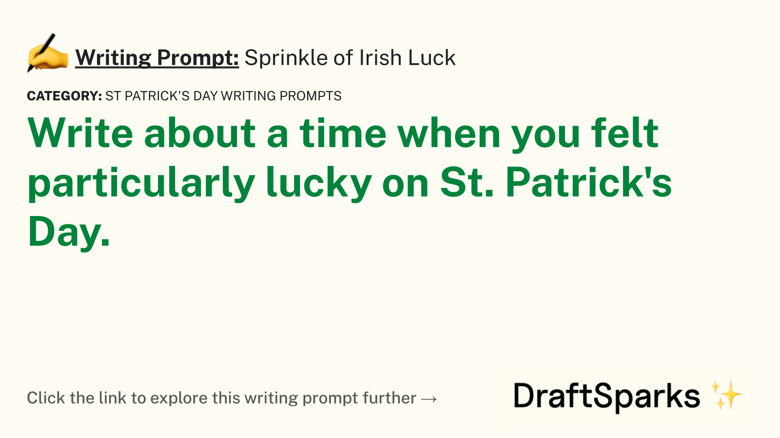 Sprinkle of Irish Luck