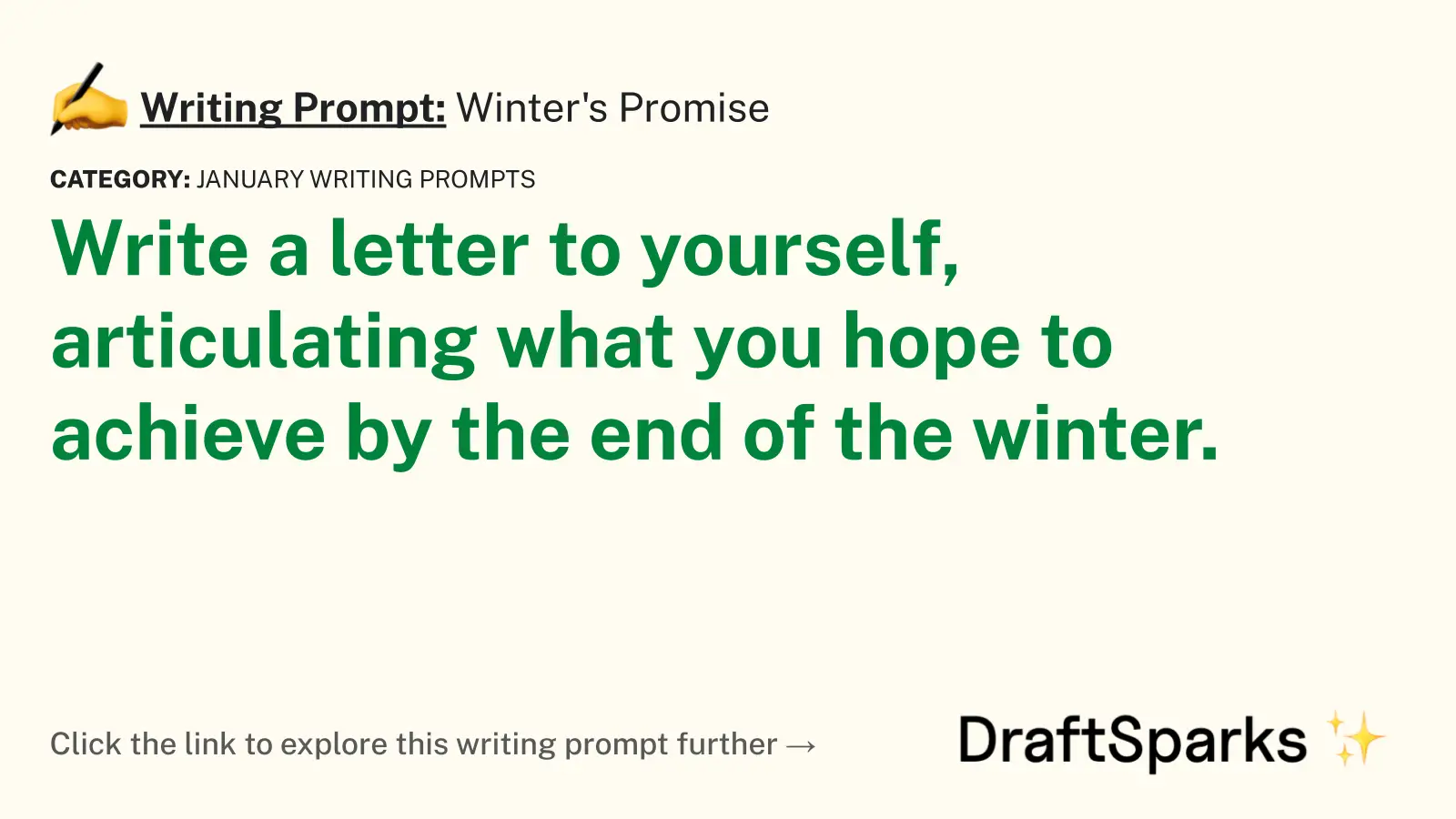Winter’s Promise