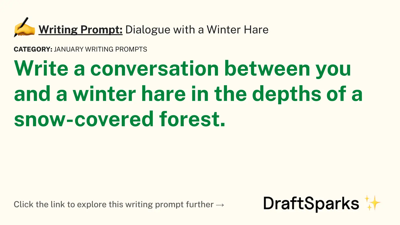 Dialogue with a Winter Hare