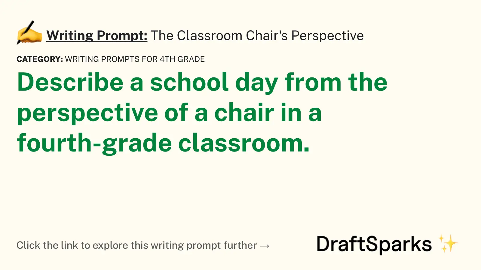 The Classroom Chair’s Perspective