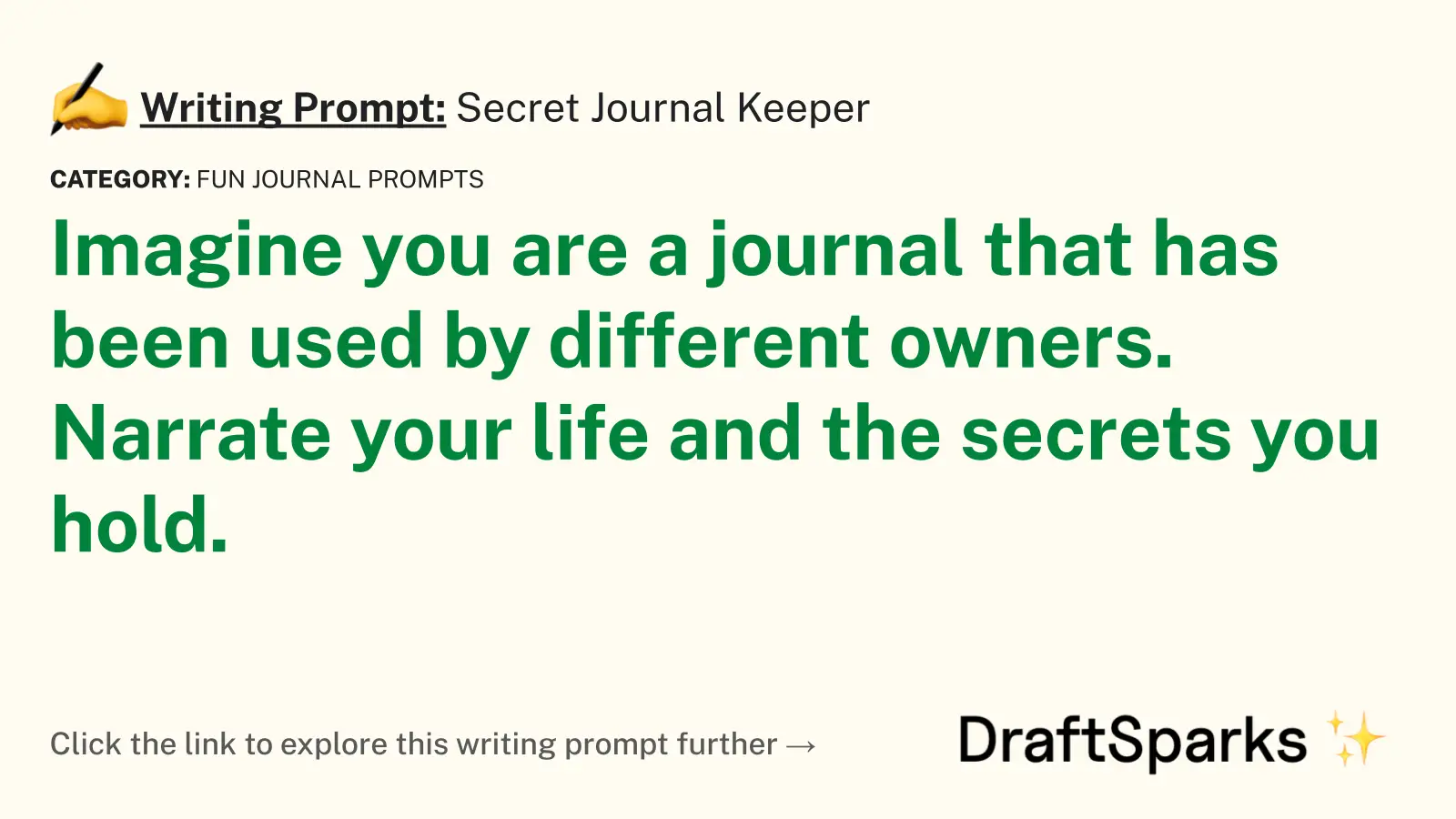 Secret Journal Keeper