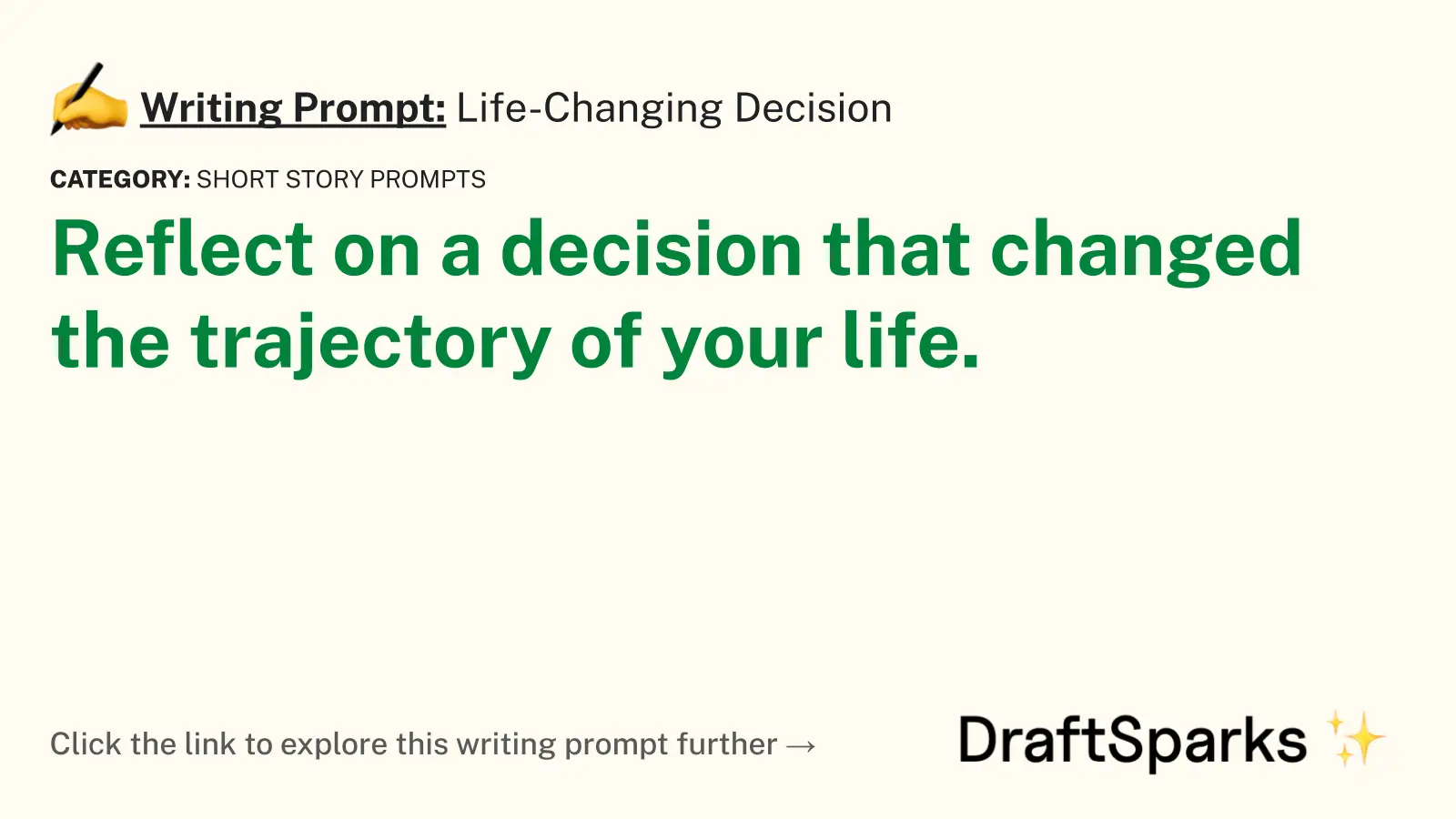 Life-Changing Decision