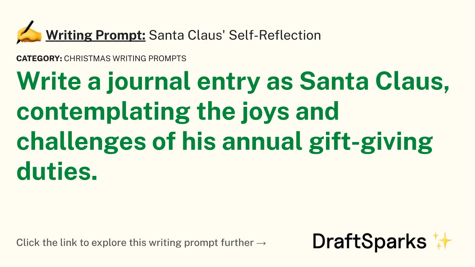 Santa Claus’ Self-Reflection