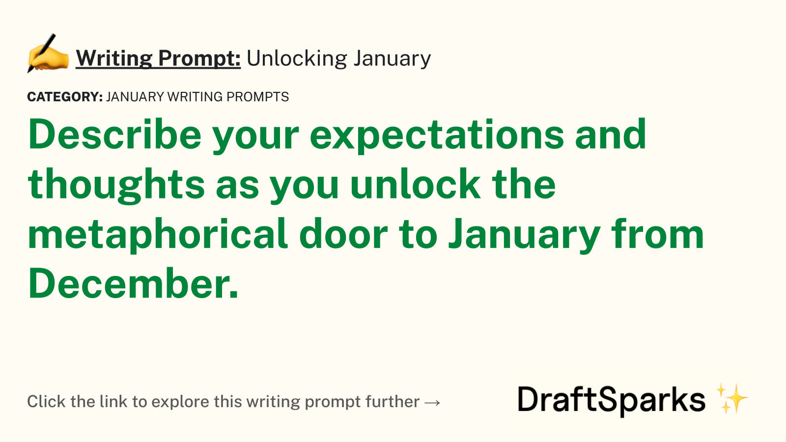 Unlocking January
