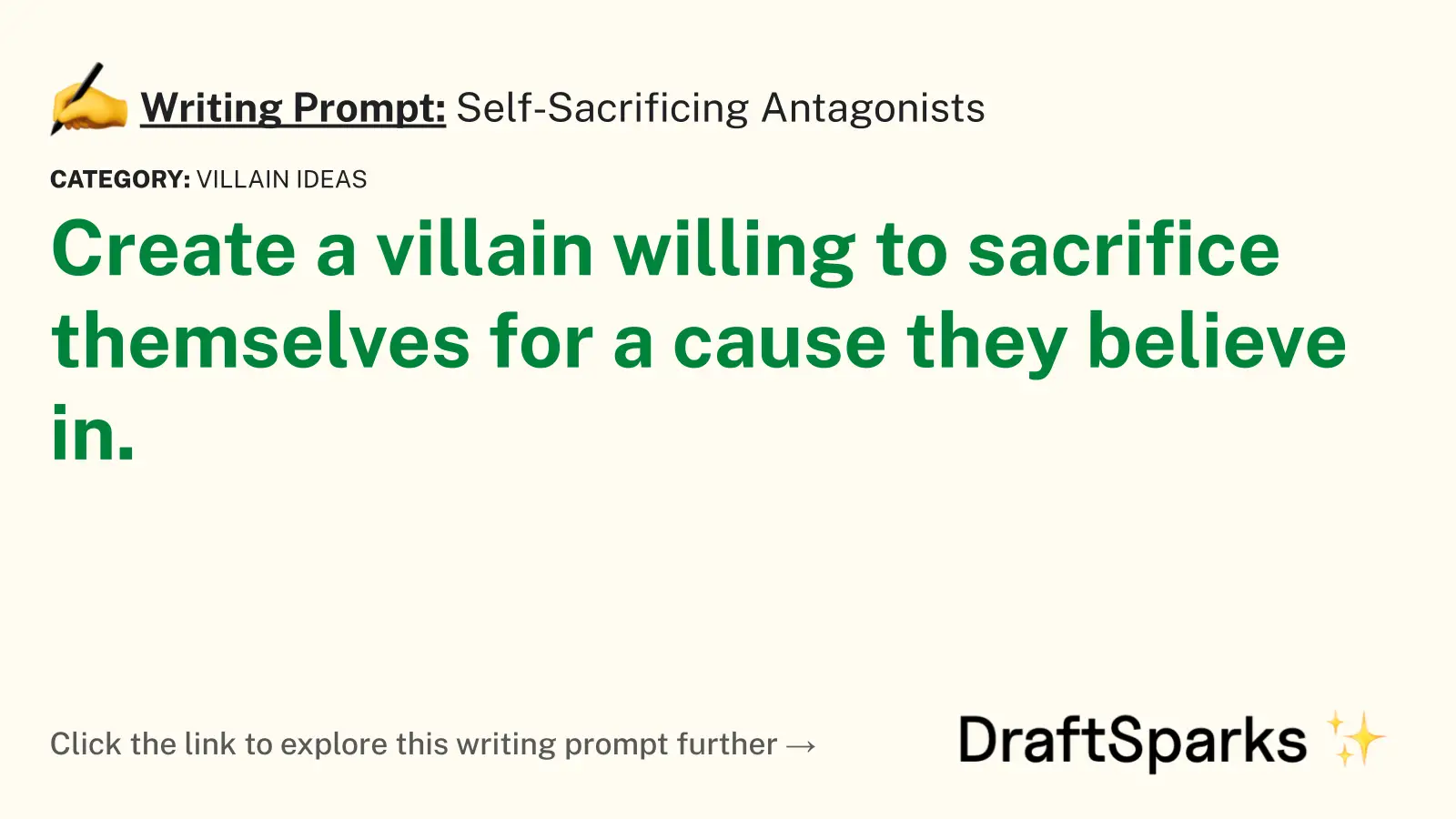Self-Sacrificing Antagonists