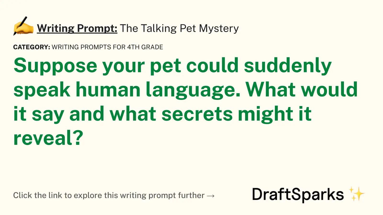 The Talking Pet Mystery
