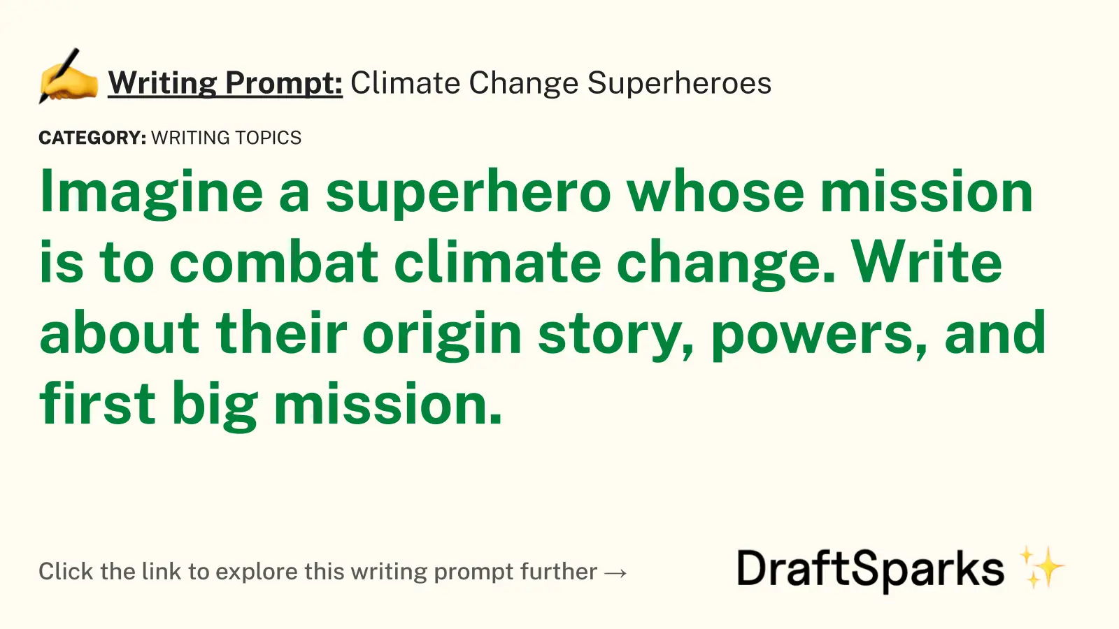 Climate Change Superheroes