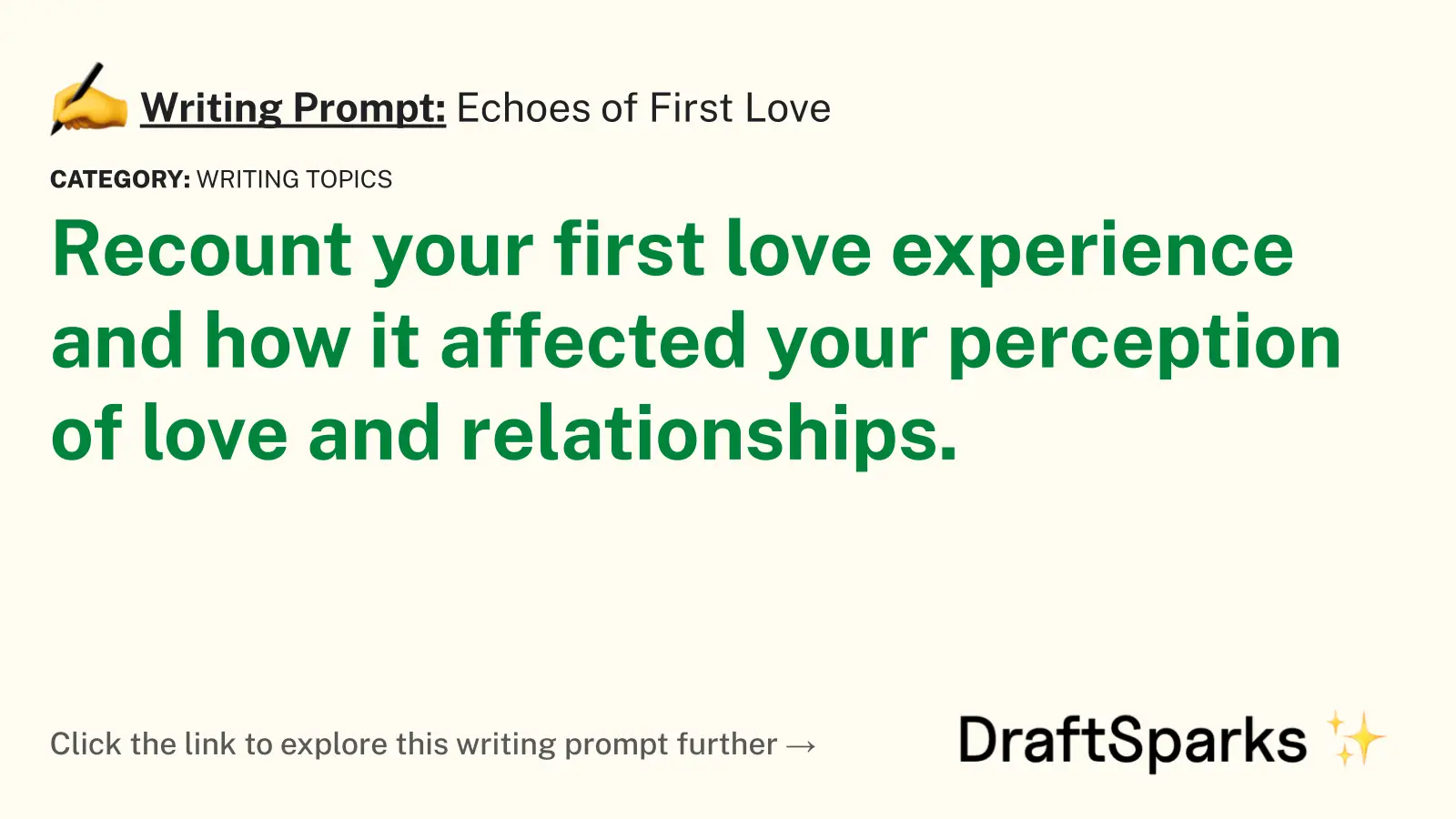 Echoes of First Love