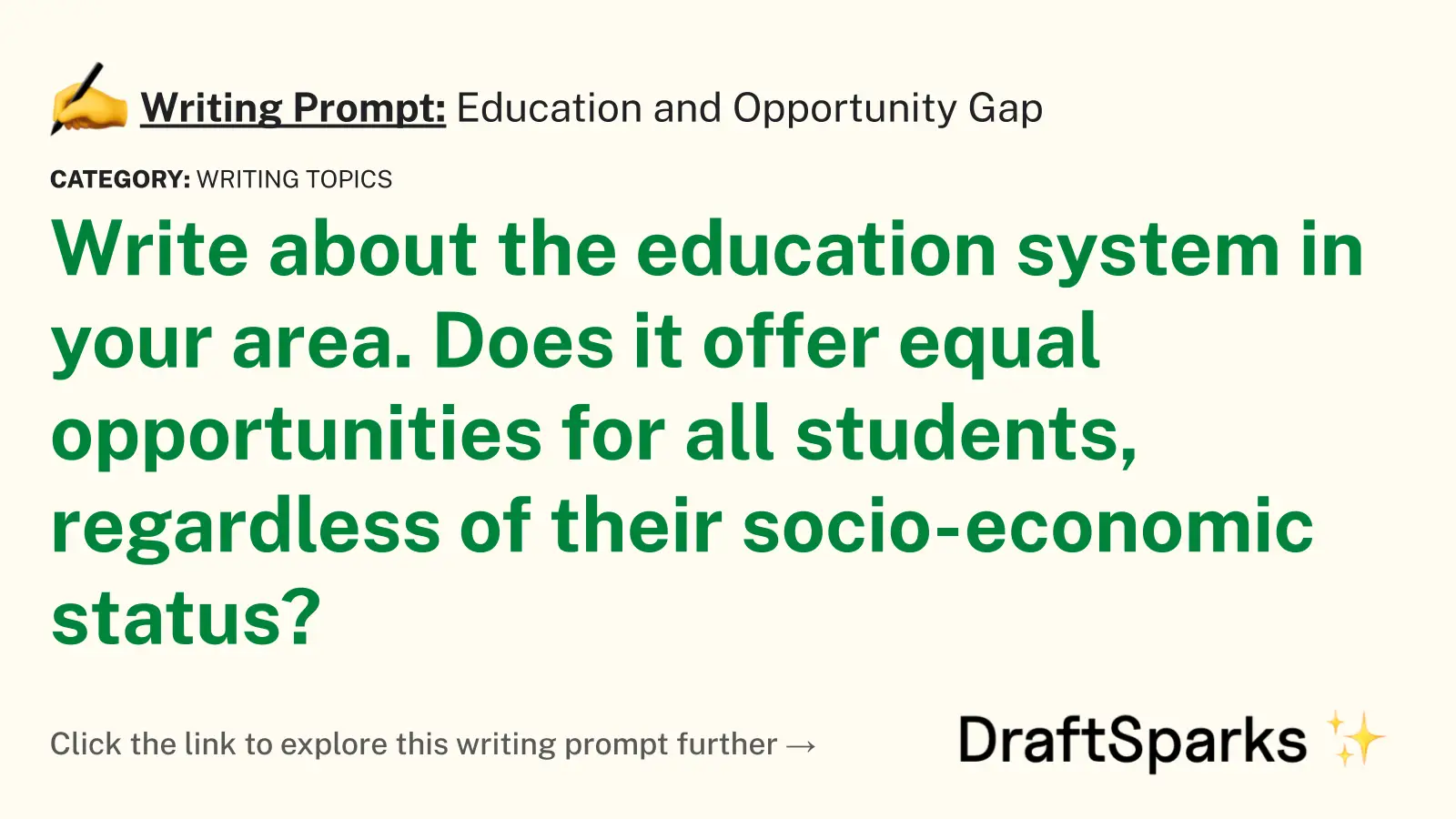 Education and Opportunity Gap