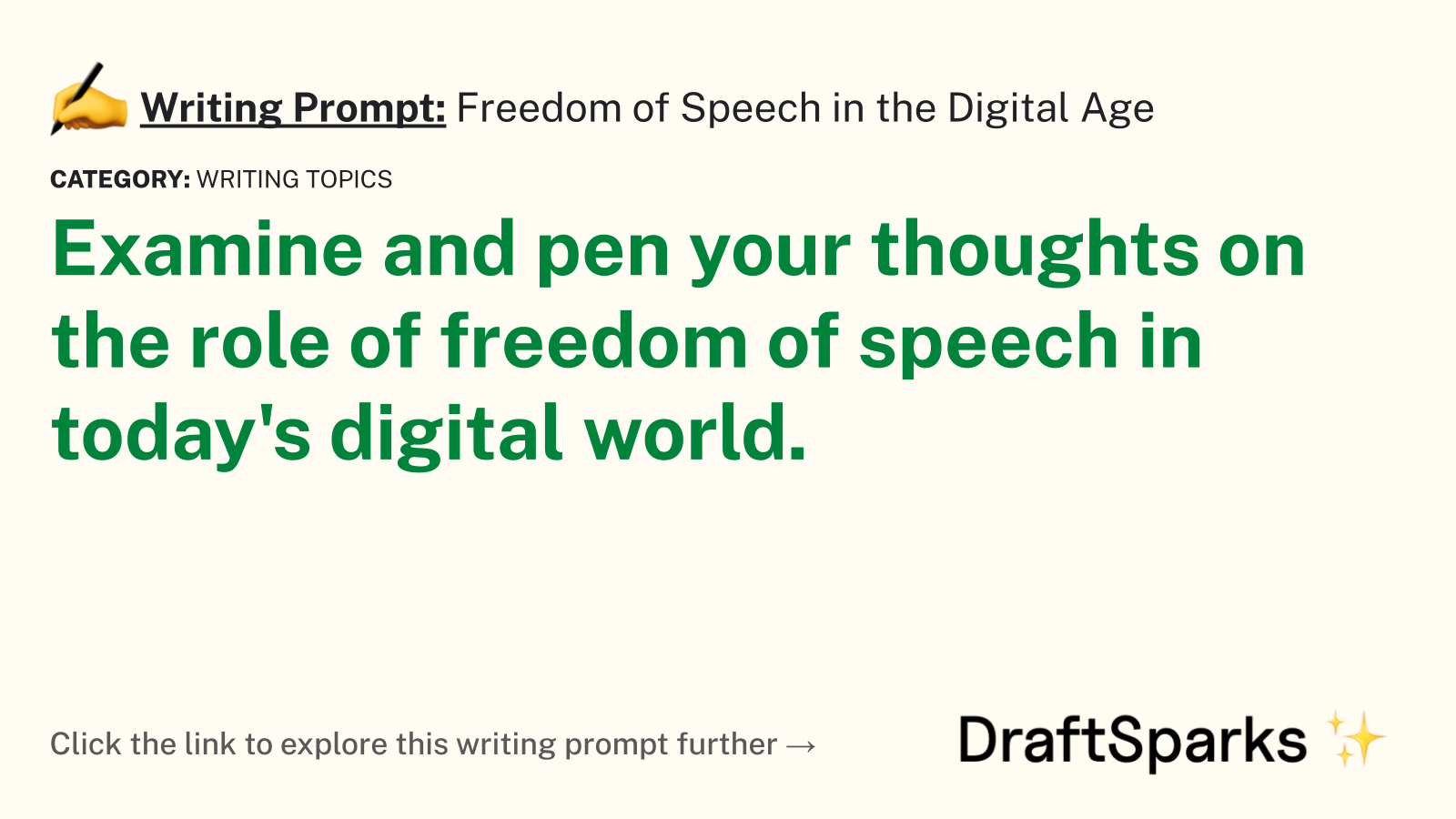 freedom of speech writing prompts
