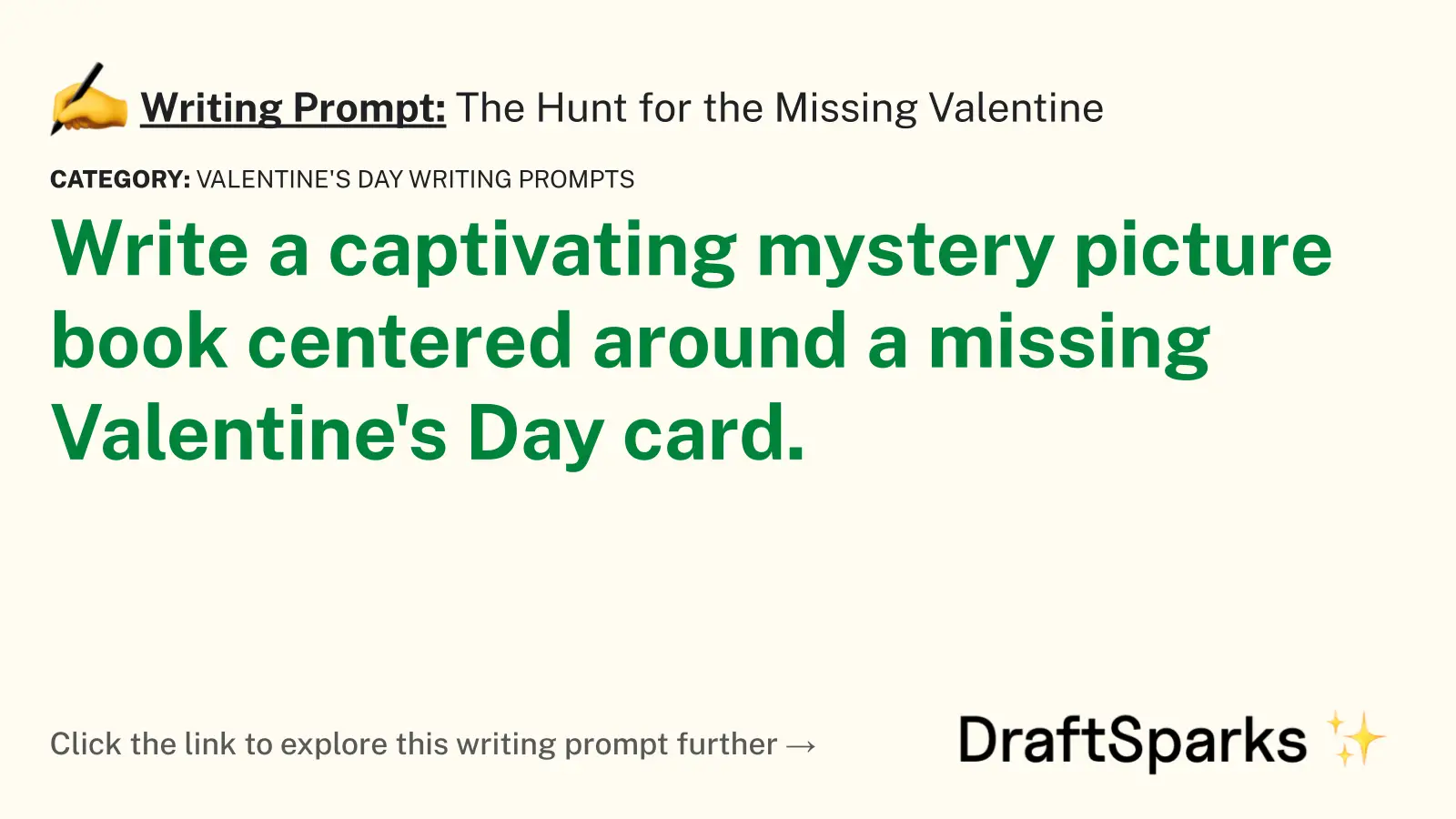 The Hunt for the Missing Valentine