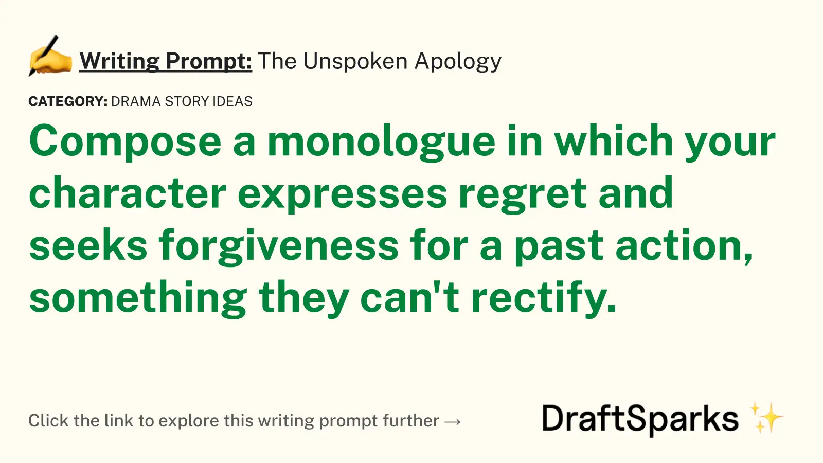 The Unspoken Apology