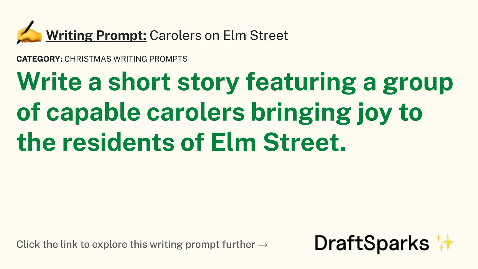 Carolers on Elm Street