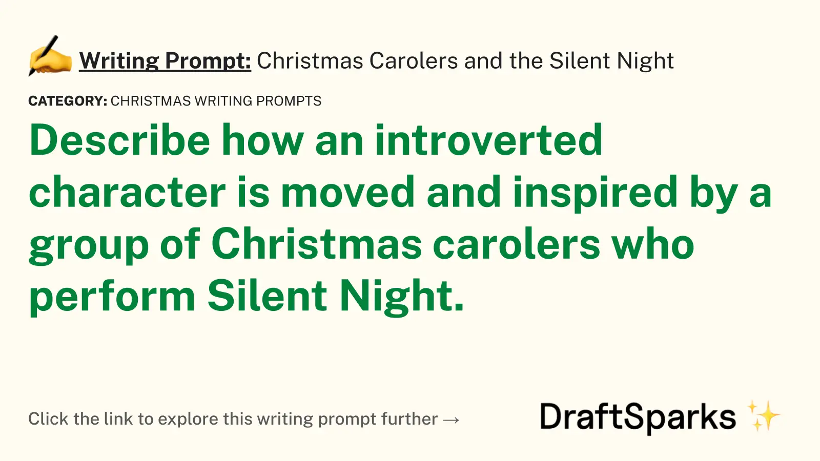 Christmas Carolers and the Silent Night