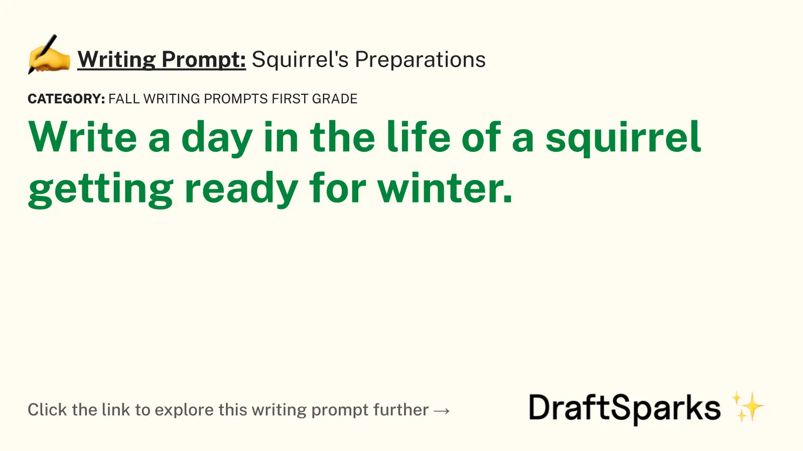 Squirrel’s Preparations