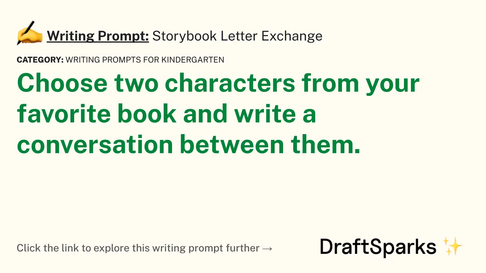 Storybook Letter Exchange