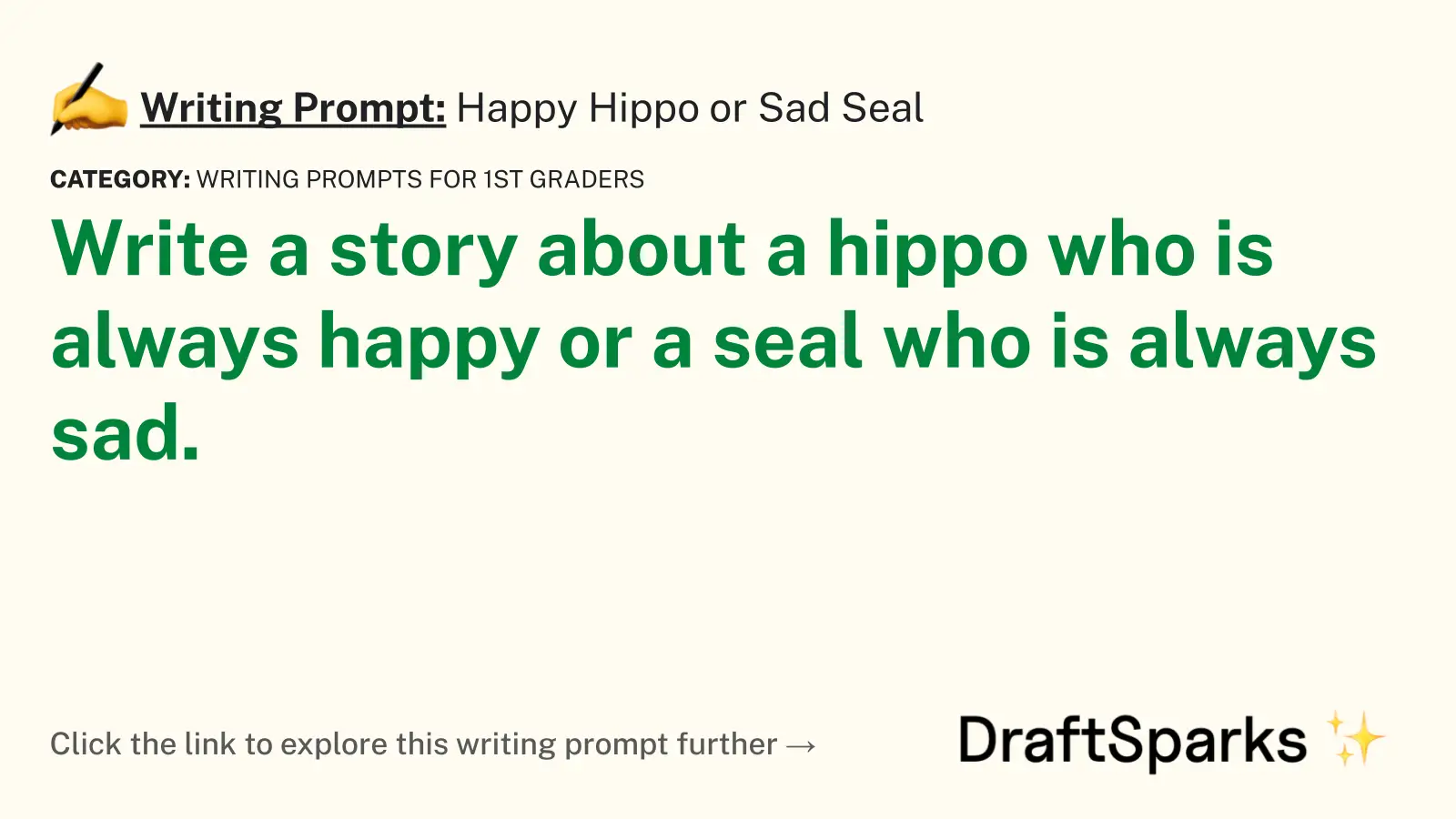 Happy Hippo or Sad Seal