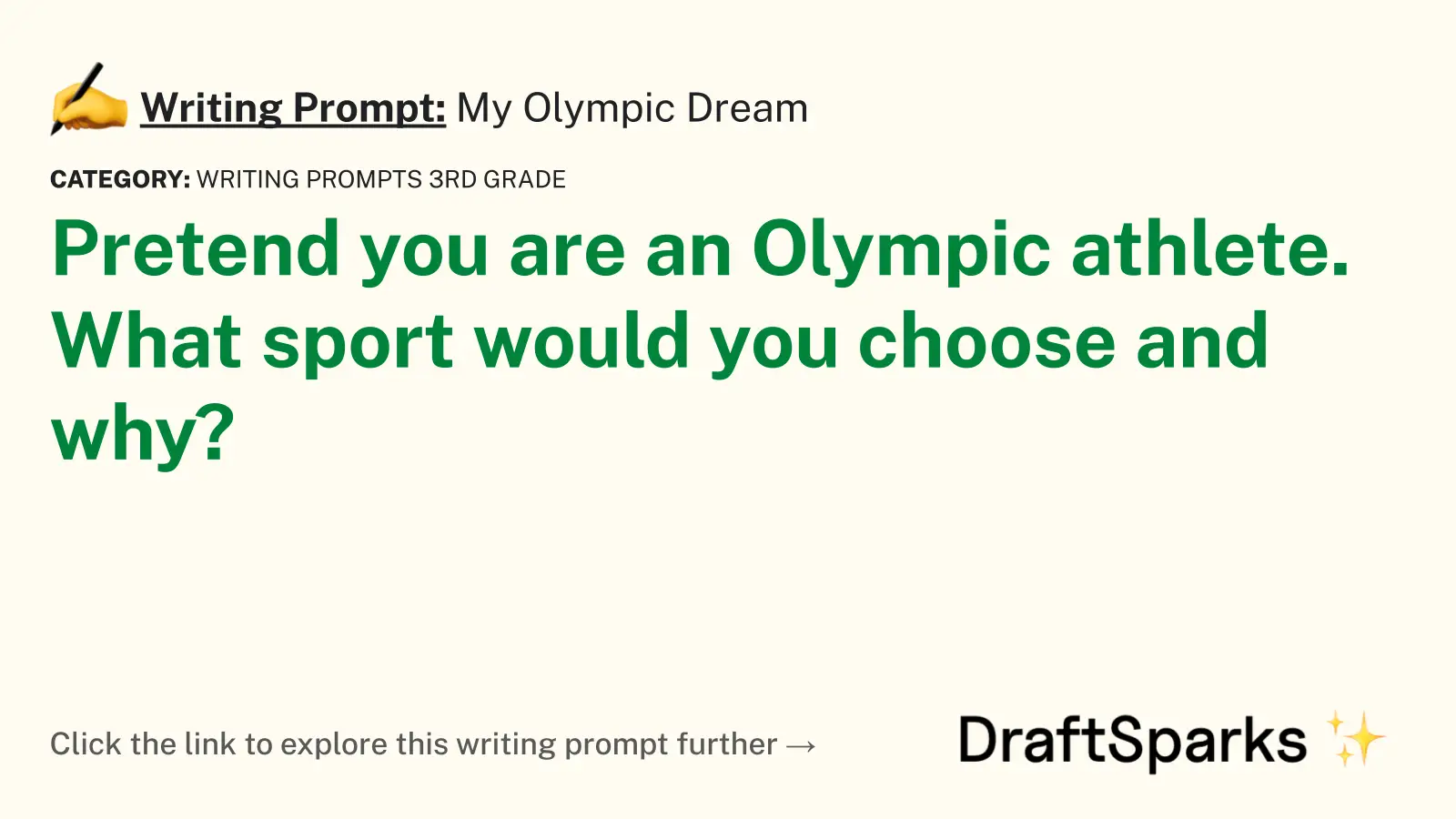 My Olympic Dream