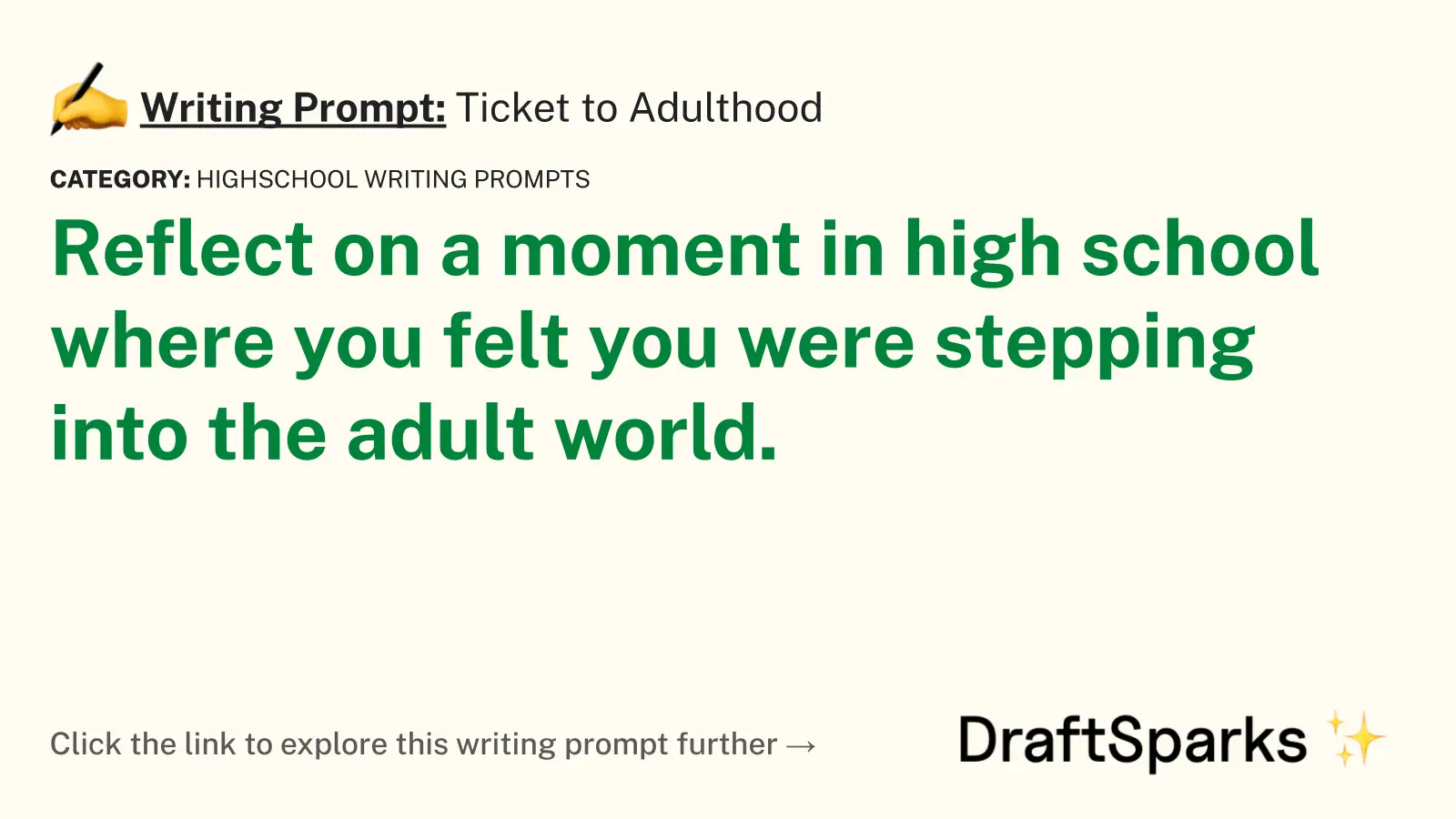 Ticket to Adulthood