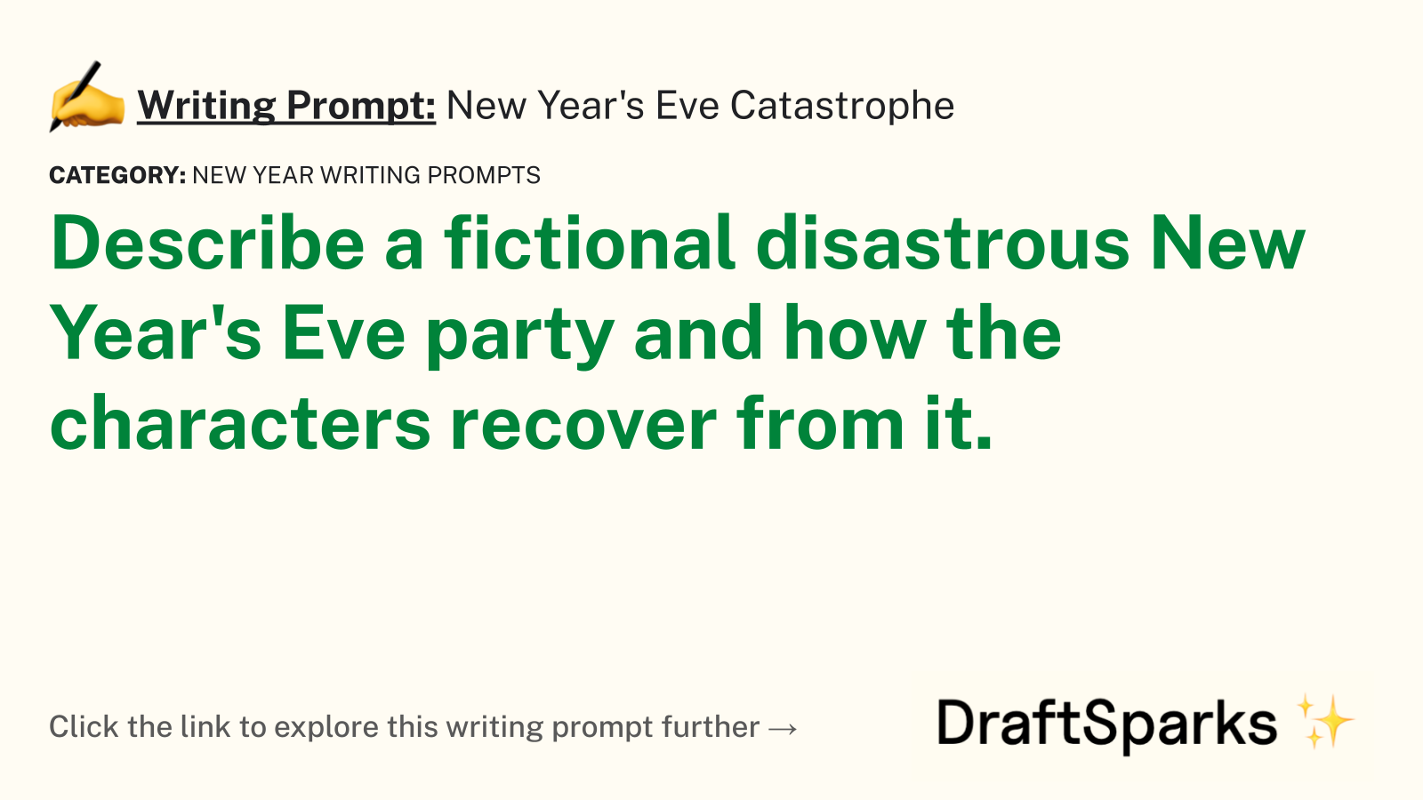 New Year’s Eve Catastrophe