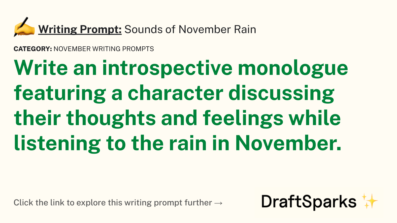 Sounds of November Rain